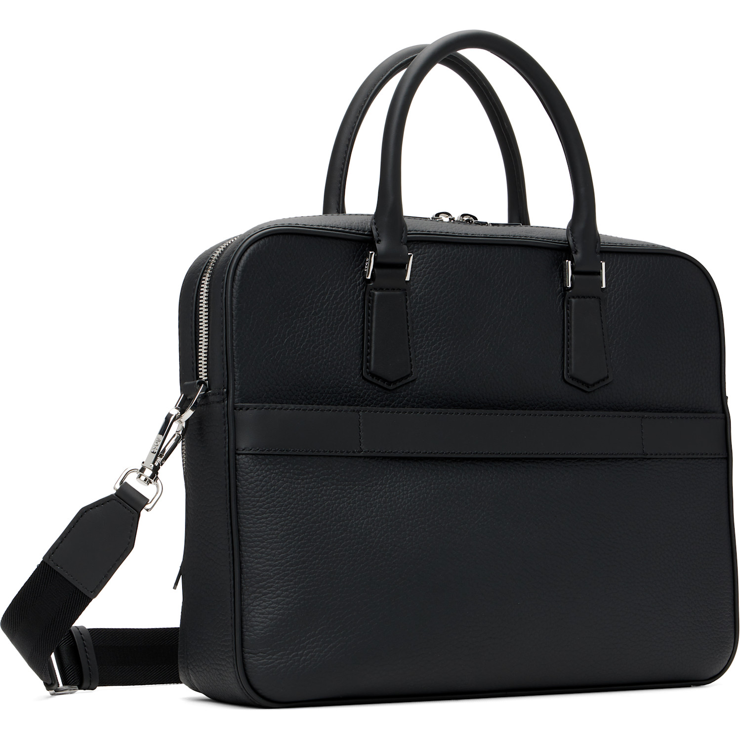  Boss Black Embossed Logo Document Briefcase 