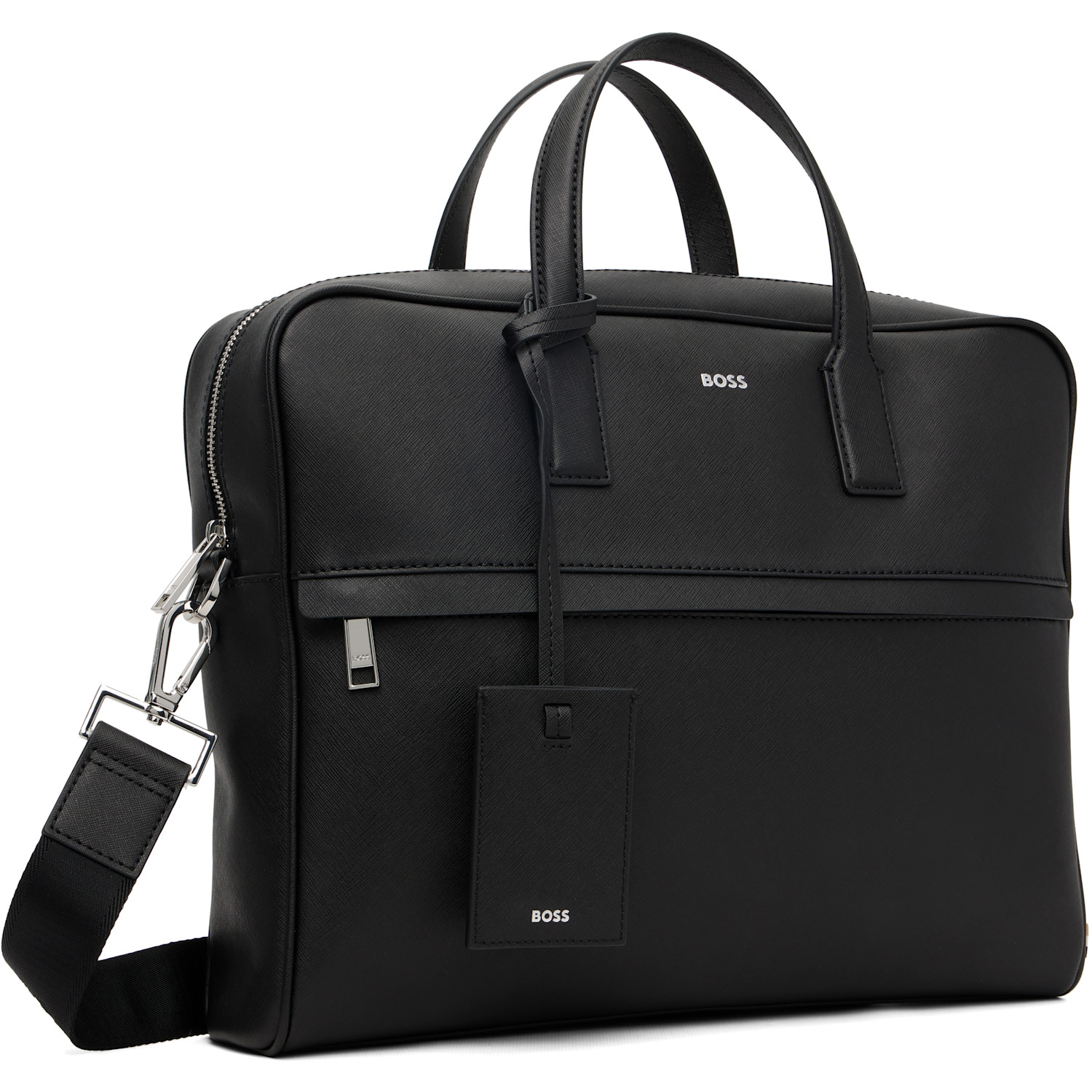  Boss Black Foil-print Logo Briefcase 