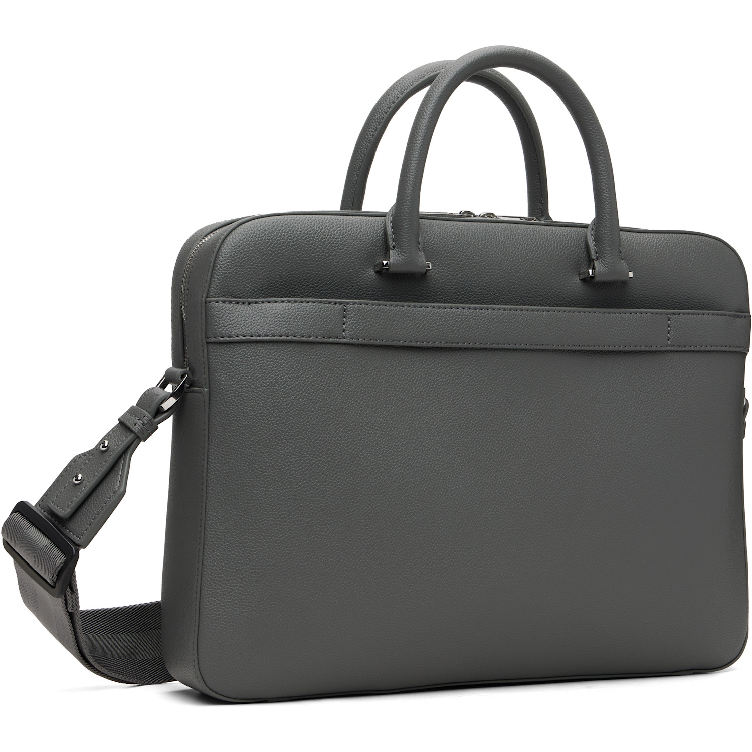  Boss Gray Logo-embossed Document Briefcase 