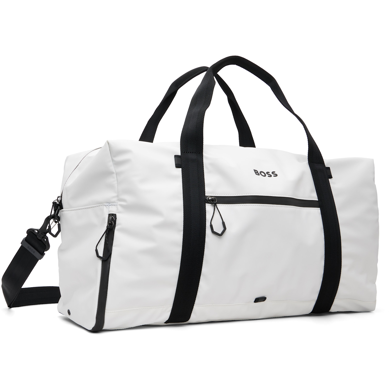  Boss White Reflective-zips Duffle Bag 