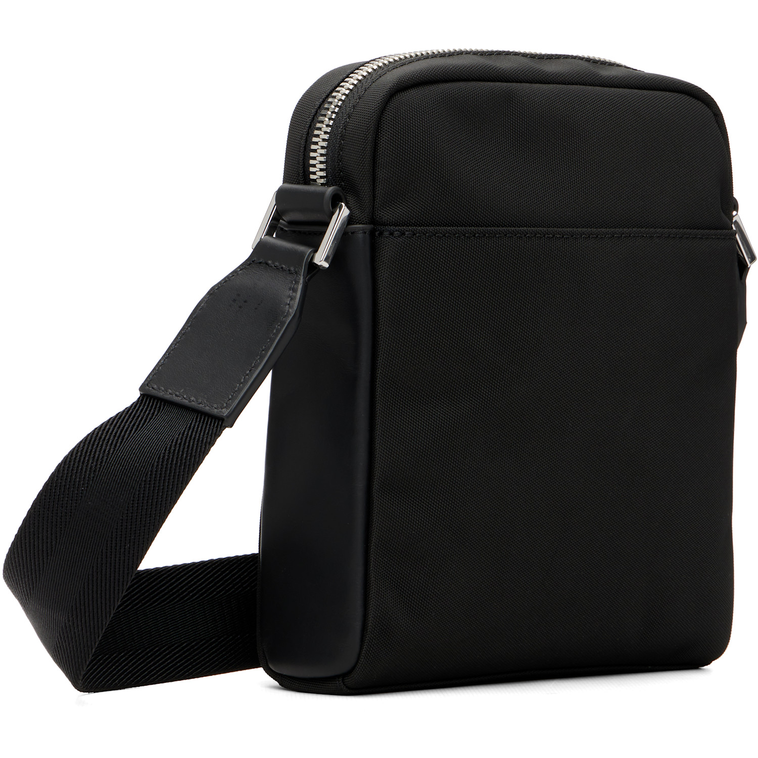  Boss Black Leather-trimmed Reporter Bag 