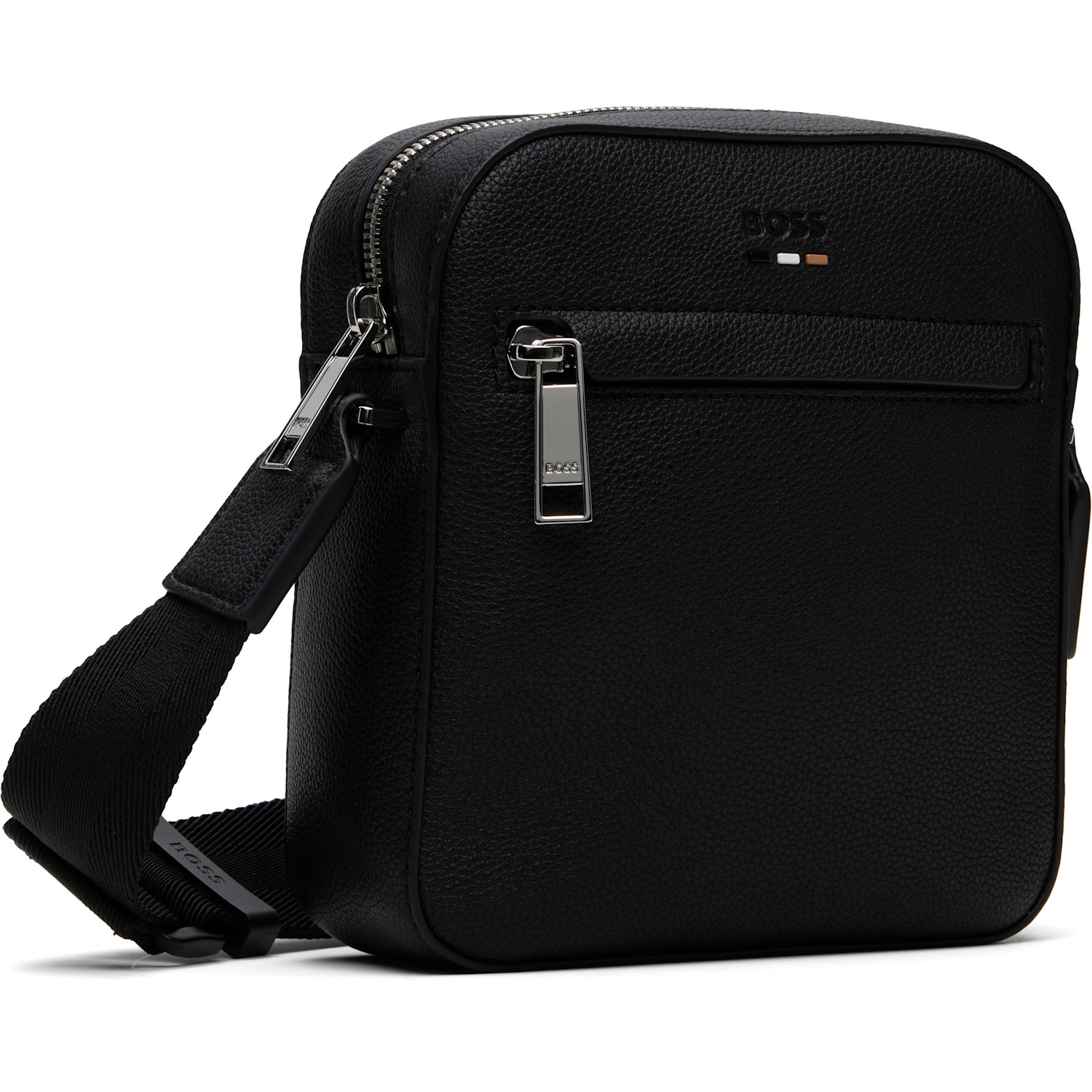  Boss Black Embossed Logo Reporter Bag 