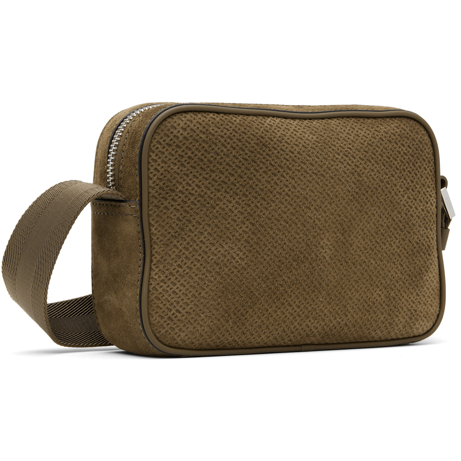  Boss Brown Suede Crossbody Pouch 