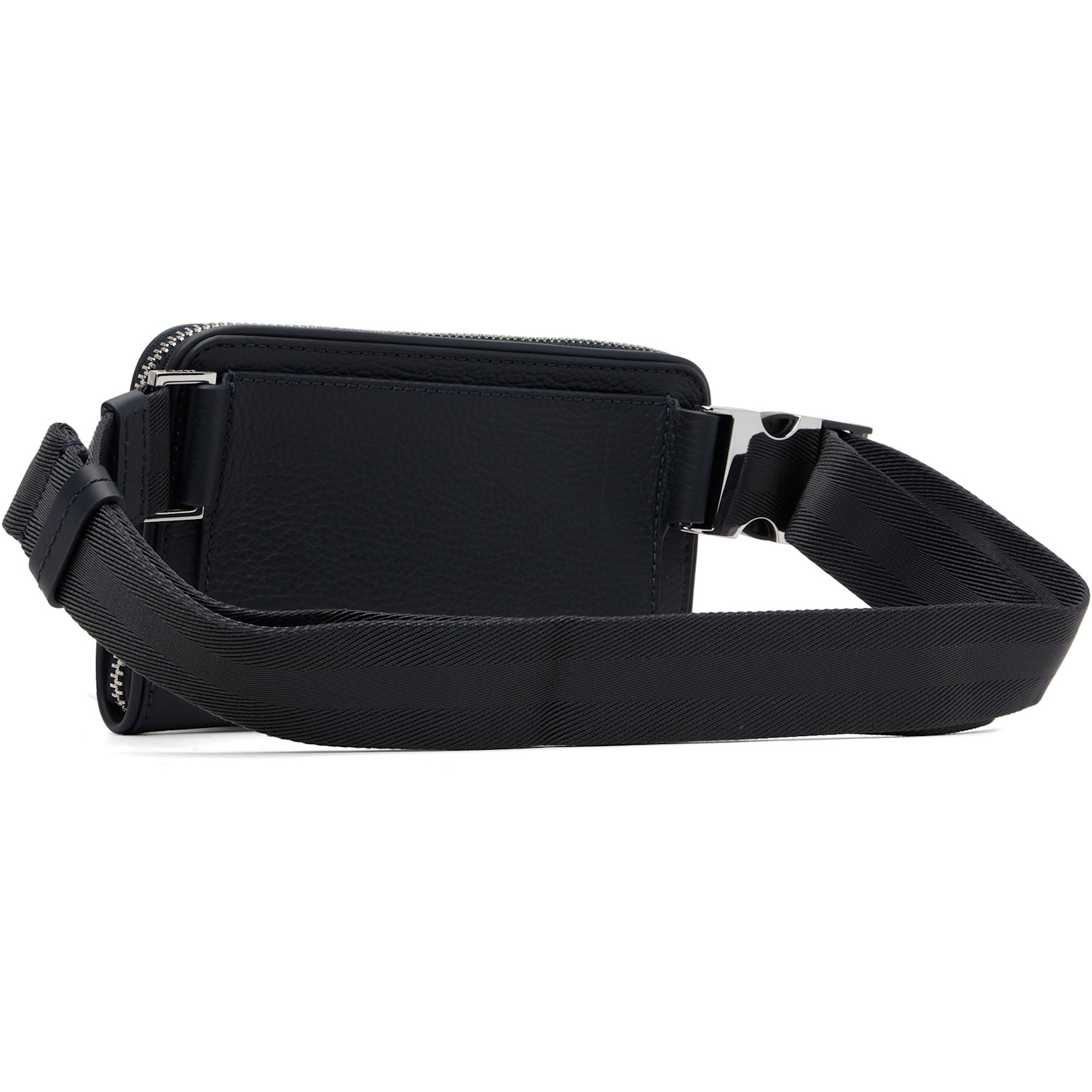  Boss Navy Leather Crossbody Belt Bag 