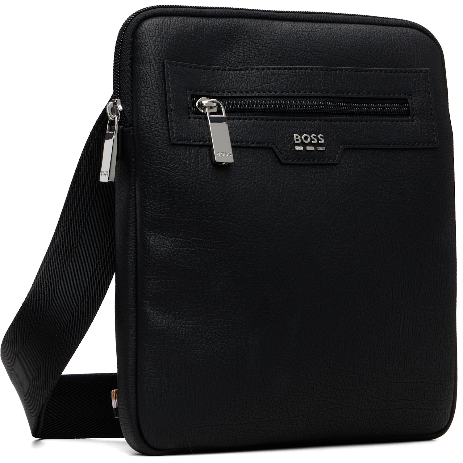  Boss Black Grained Faux-leather Document Holder 