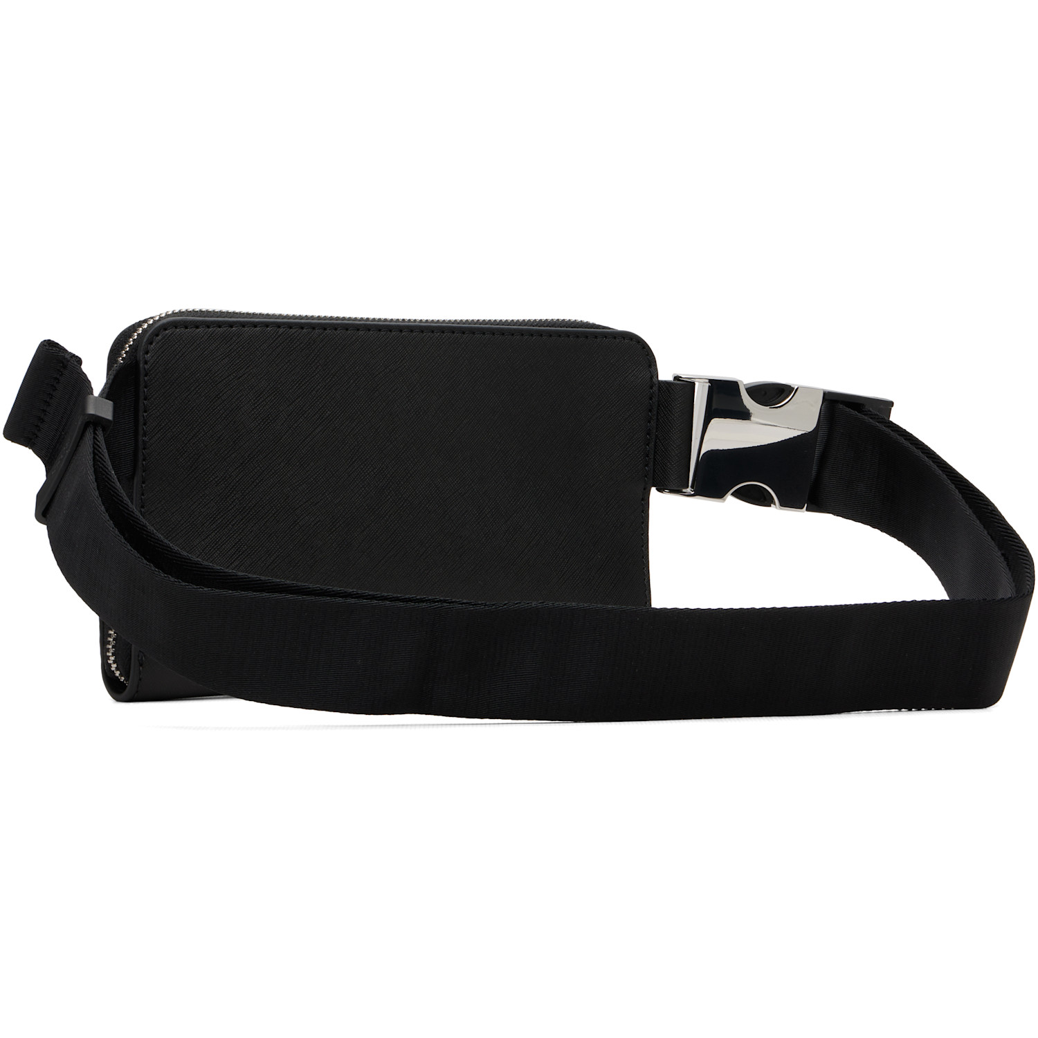  Boss Black Crossbody Foil-print Logo Belt Bag 