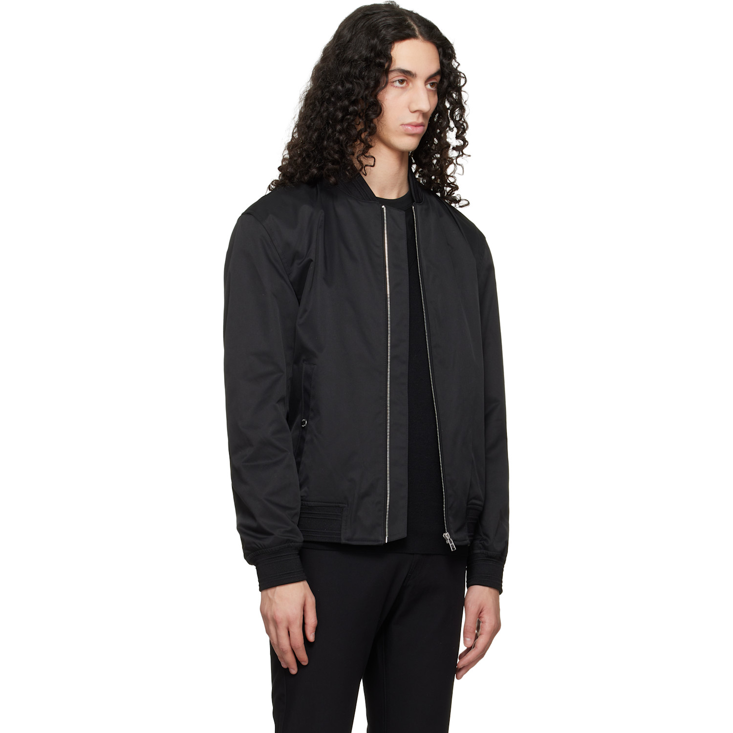  Boss Black Water-repellent Bomber Jacket 