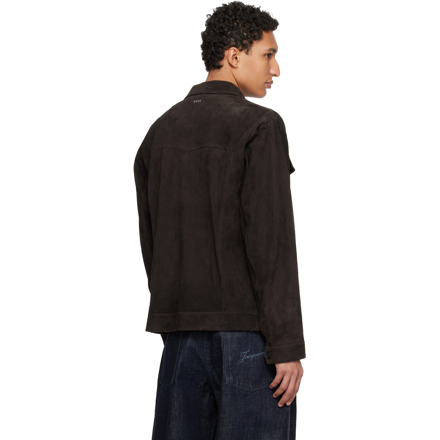  Boss Brown Regular Fit Nappalan Suede Jacket 