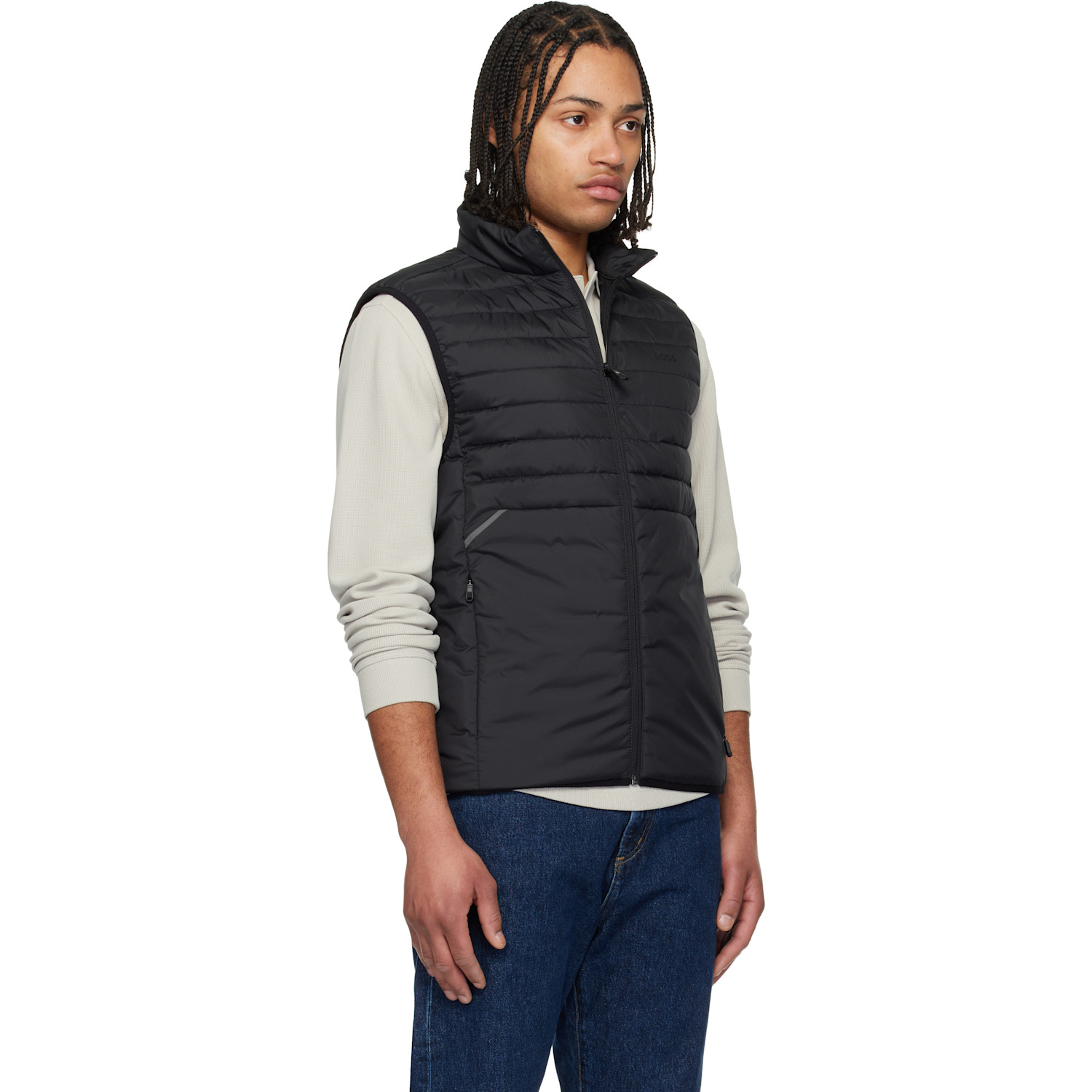  Boss Black Water-repellent Decorative Reflective Accent Vest 