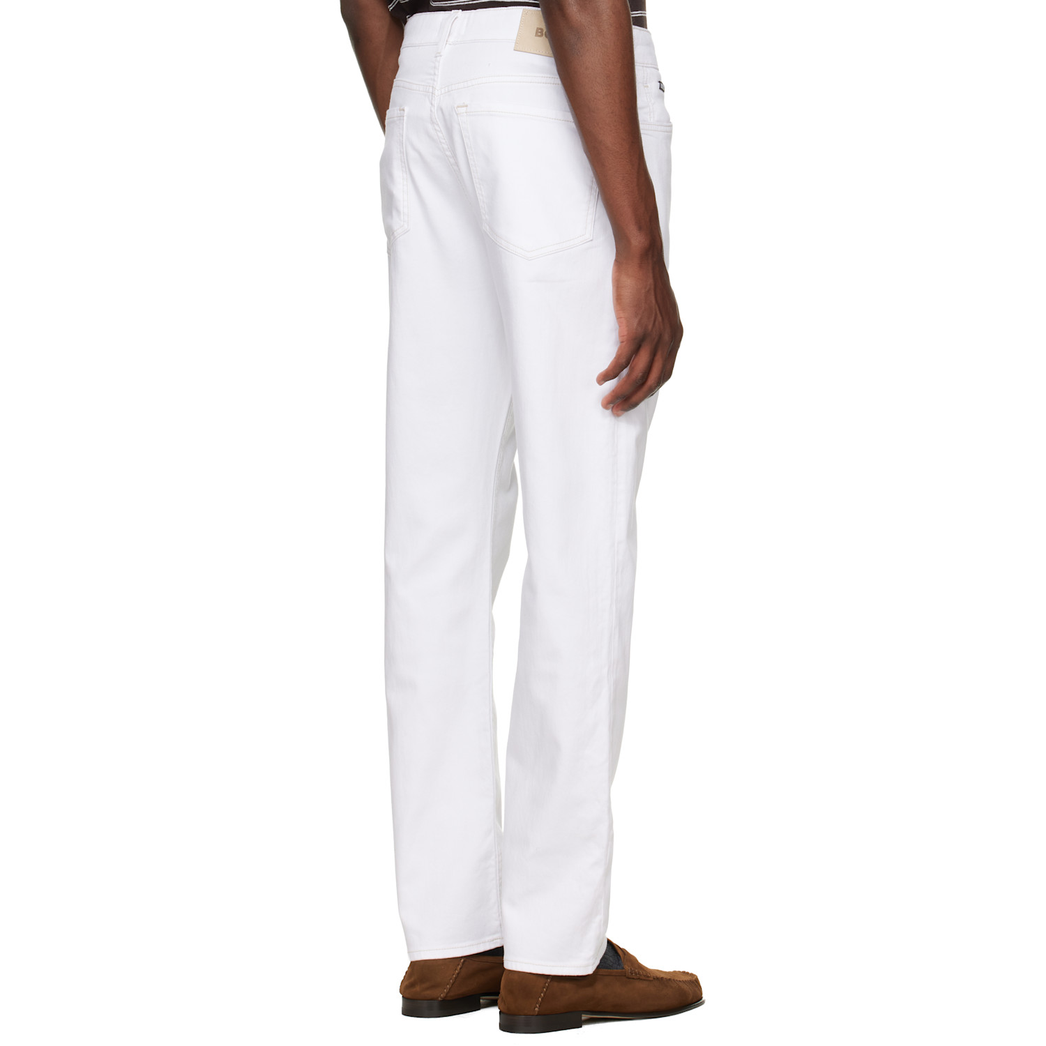  Boss White Five-pocket Stretch Jeans 