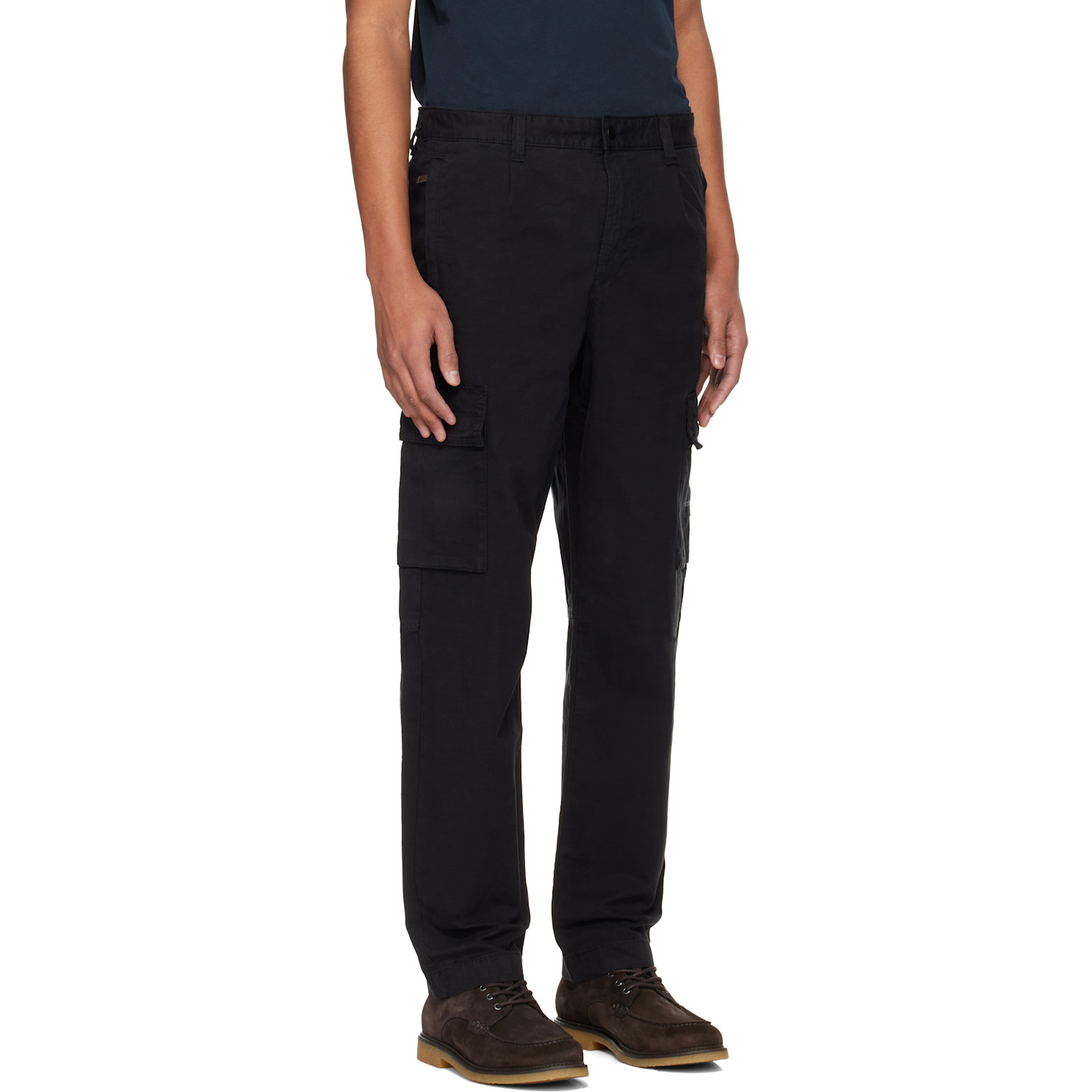  Boss Black Cotton Cargo Pants 