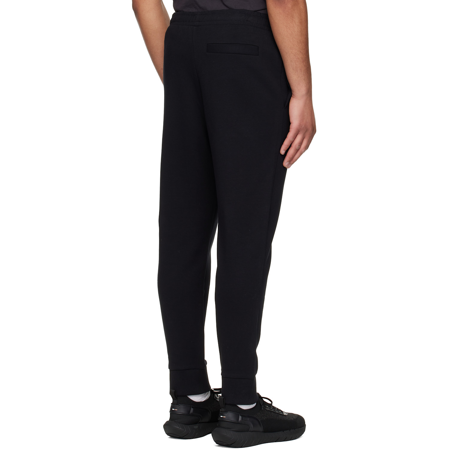  Boss Black Stretch-cotton Logo Detail Sweatpants 
