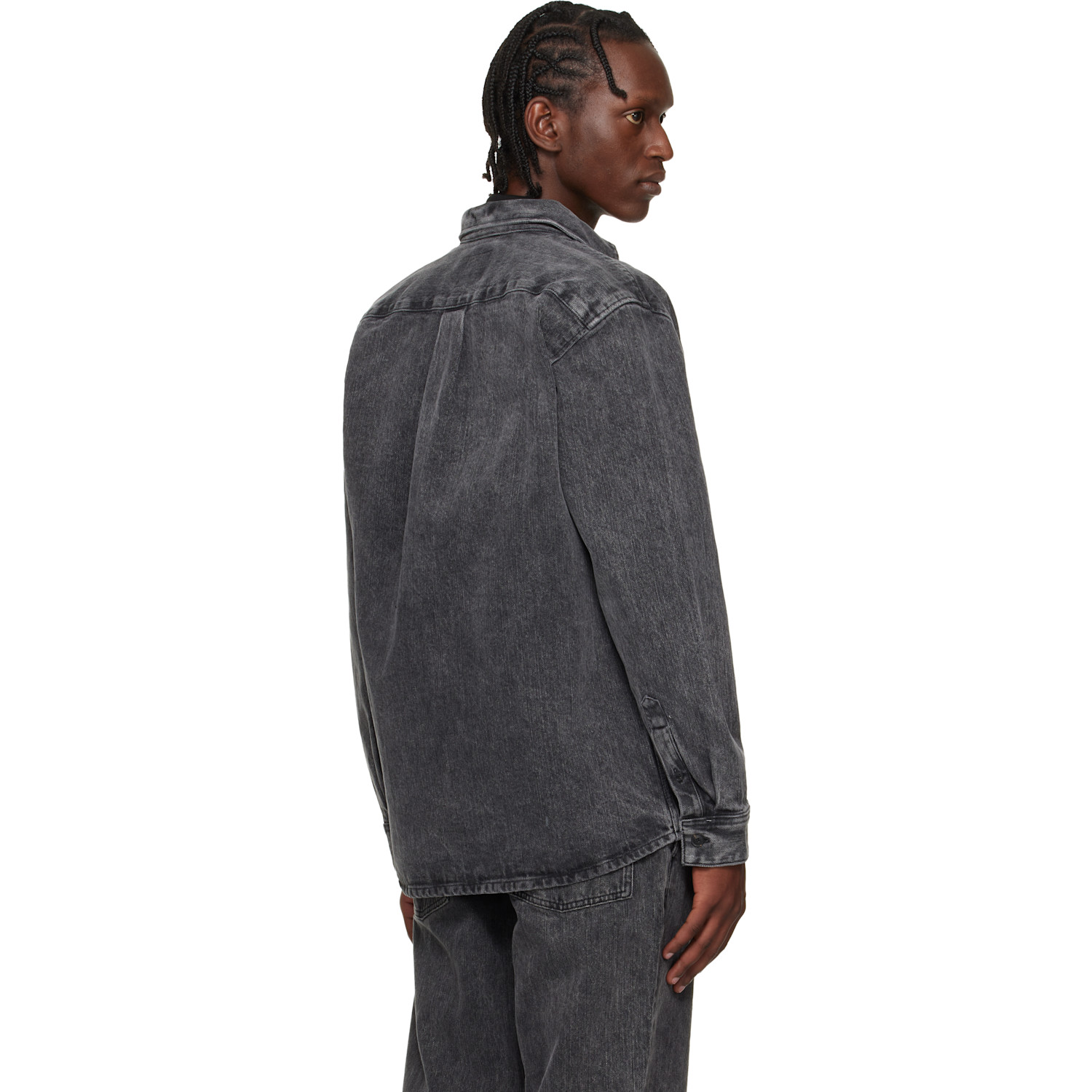  Boss Black Faded Denim Shirt 
