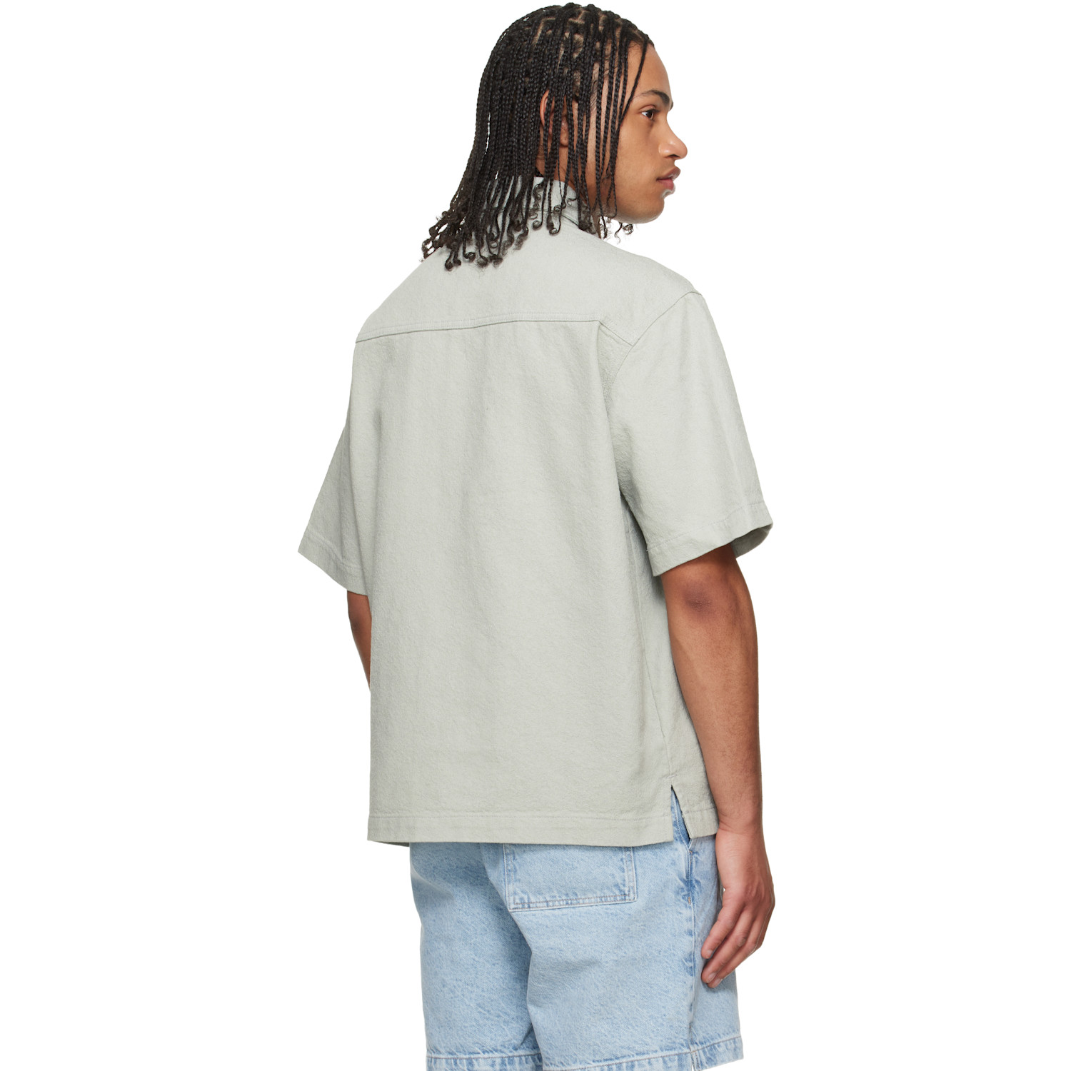 Boss Blue Broken Twill Denim Shirt 