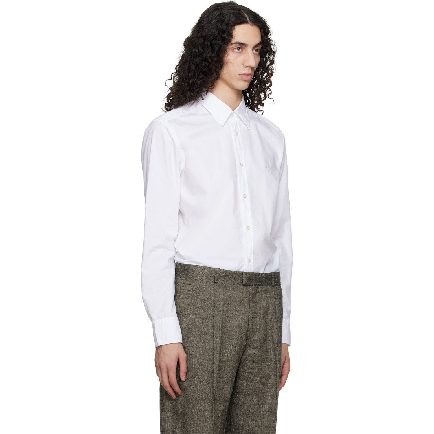  Boss White Regular-fit Cotton Poplin Shirt 