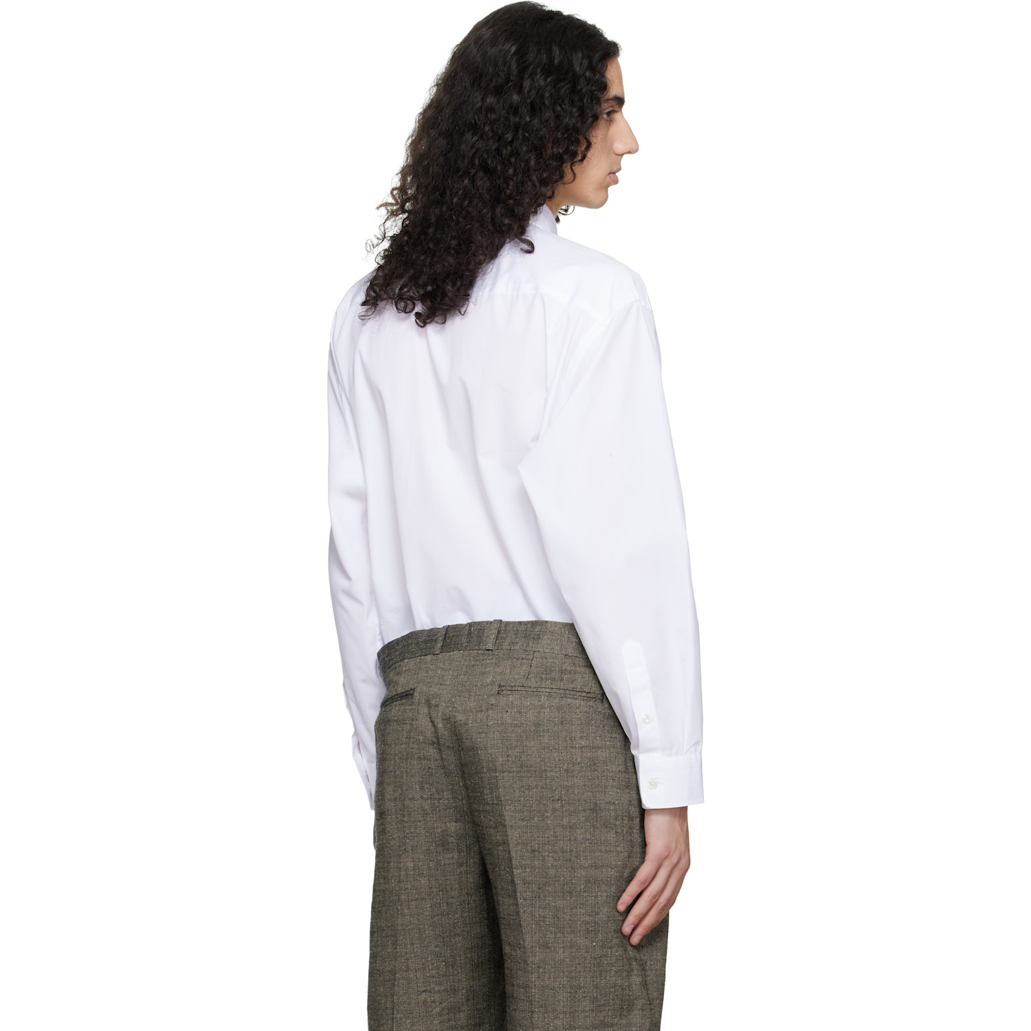  Boss White Relaxed-fit Cotton Poplin Shirt 
