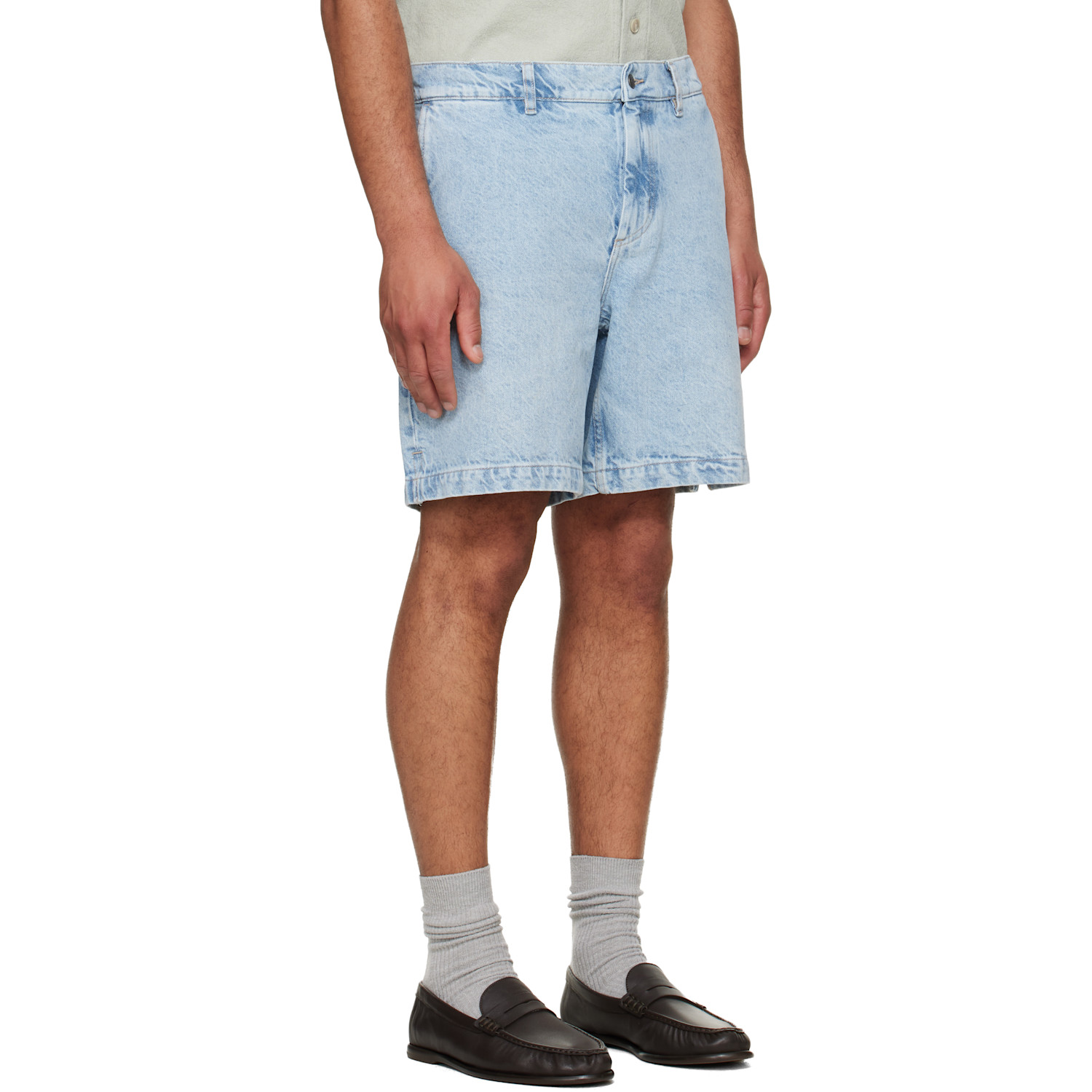  Boss Blue Faded Denim Shorts 