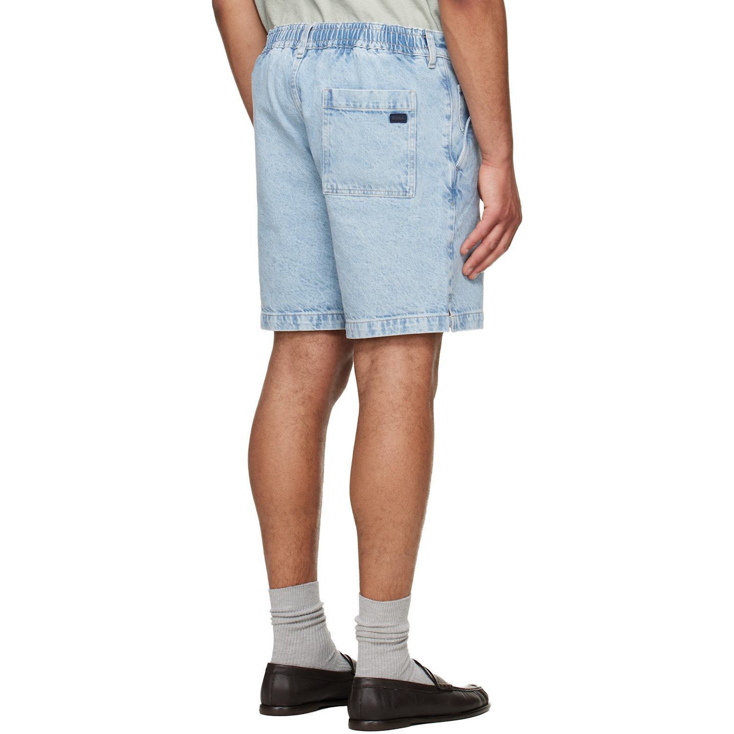  Boss Blue Faded Denim Shorts 