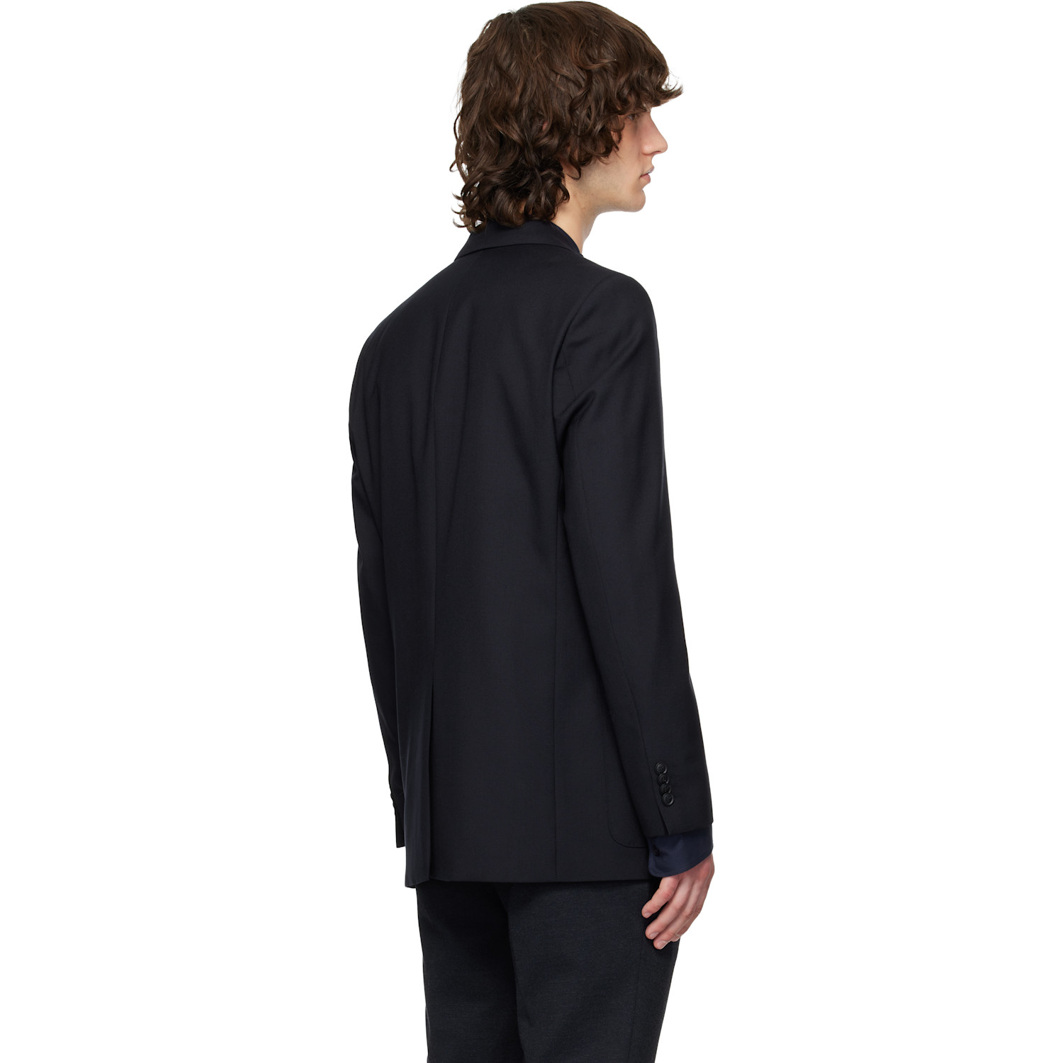  Boss Navy Virgin Wool Blazer 