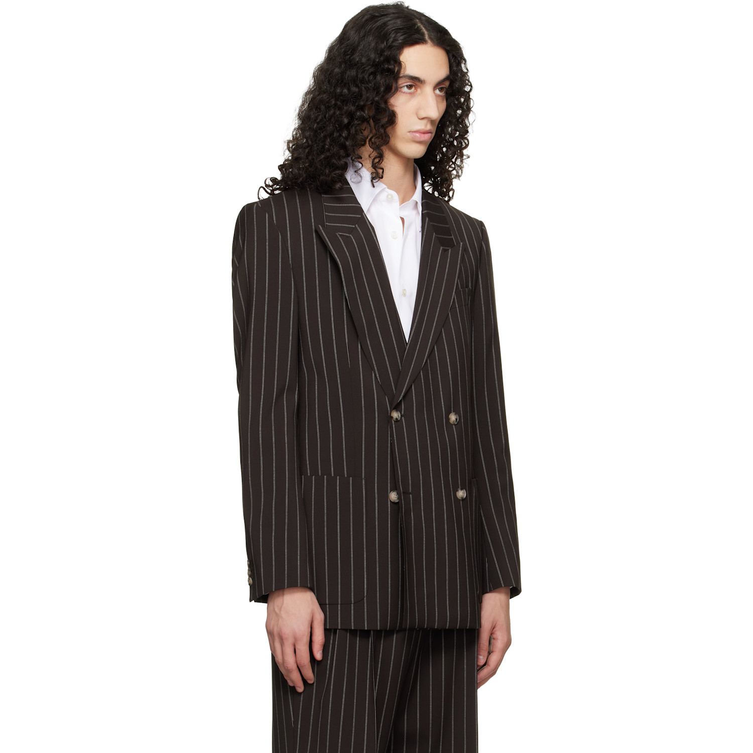  Boss Brown Relaxed-fit Virgin Wool Blazer 
