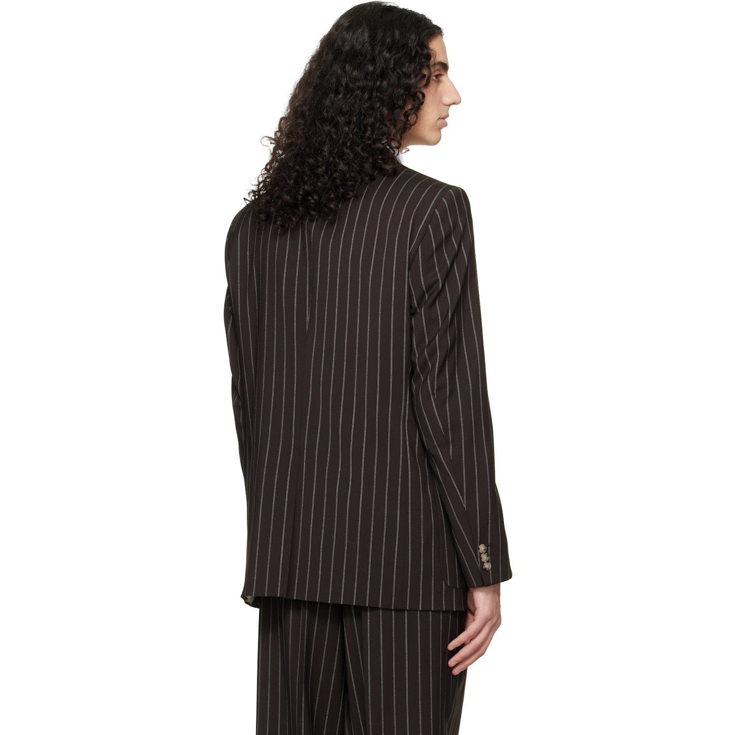  Boss Brown Relaxed-fit Virgin Wool Blazer 