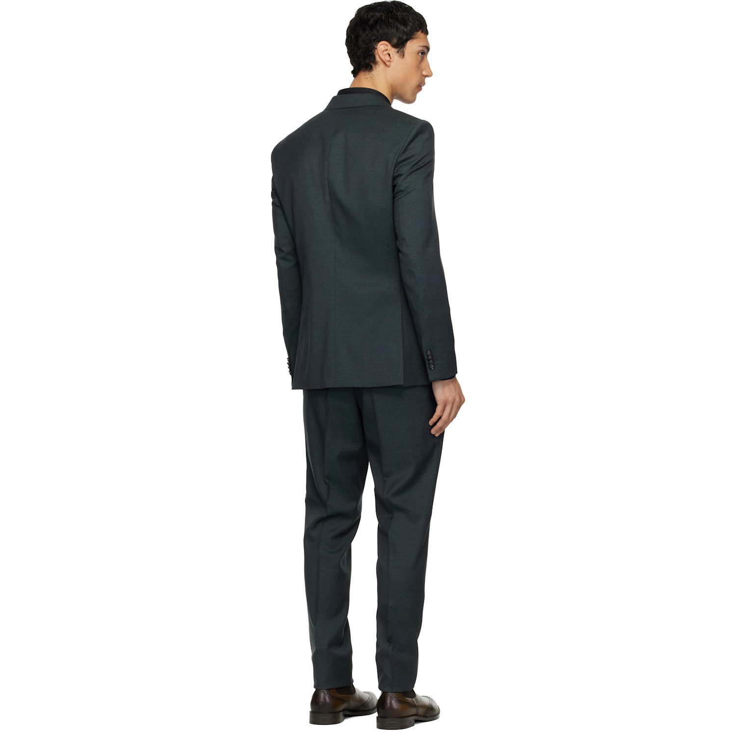  Boss Gray Slim-fit Virgin Wool Suit 