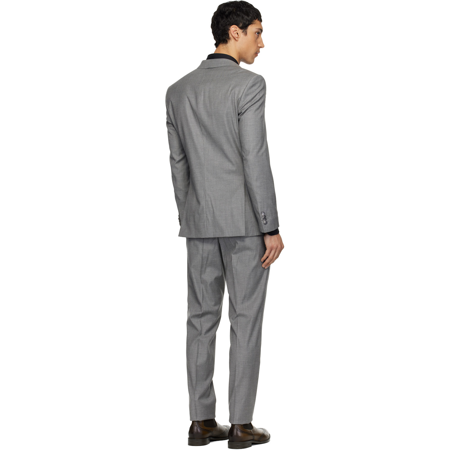  Boss Gray Houndstooth Suit 