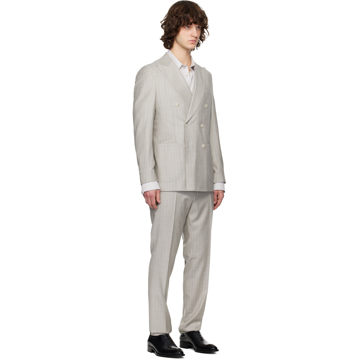  Boss Gray Pinstripe Suit 