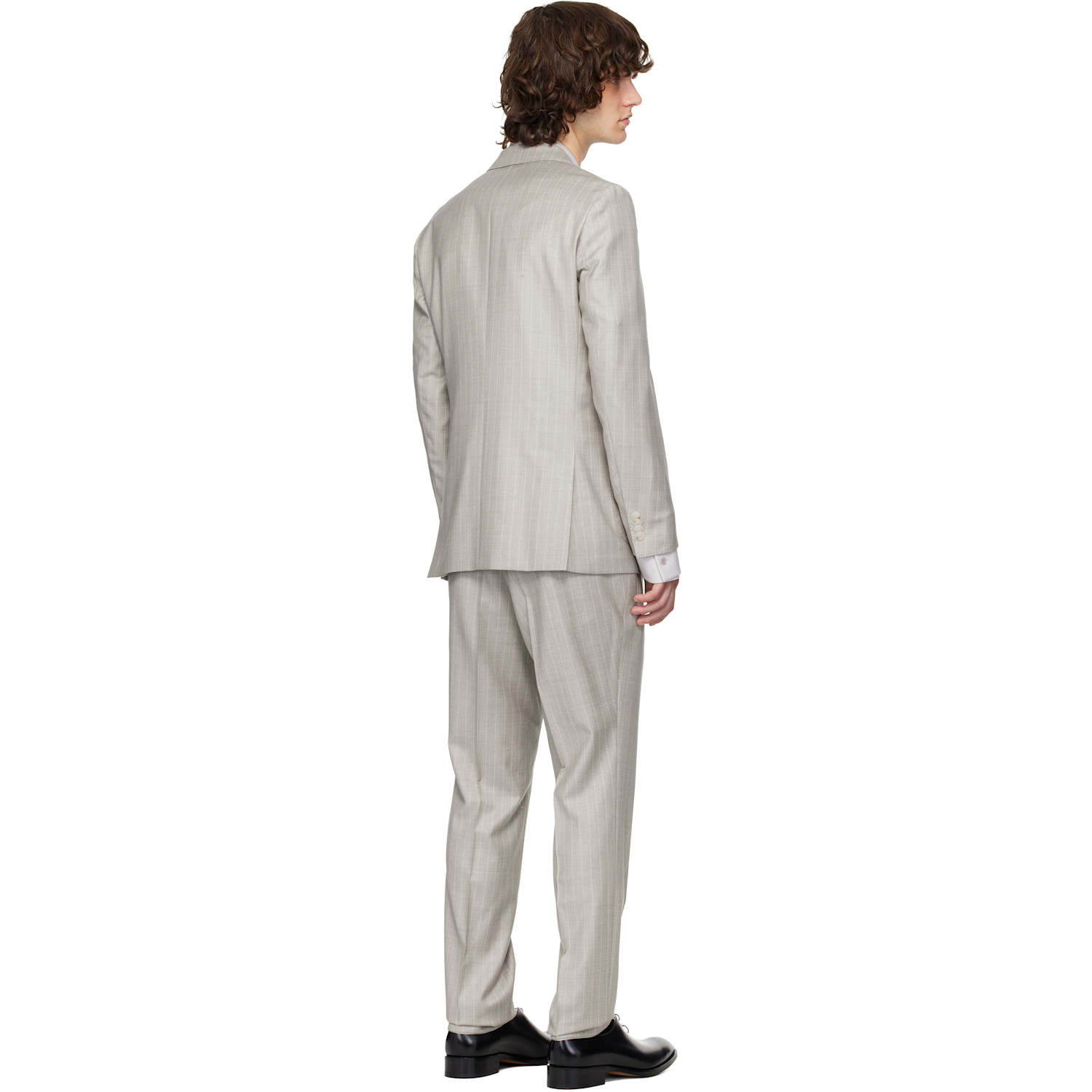  Boss Gray Pinstripe Suit 