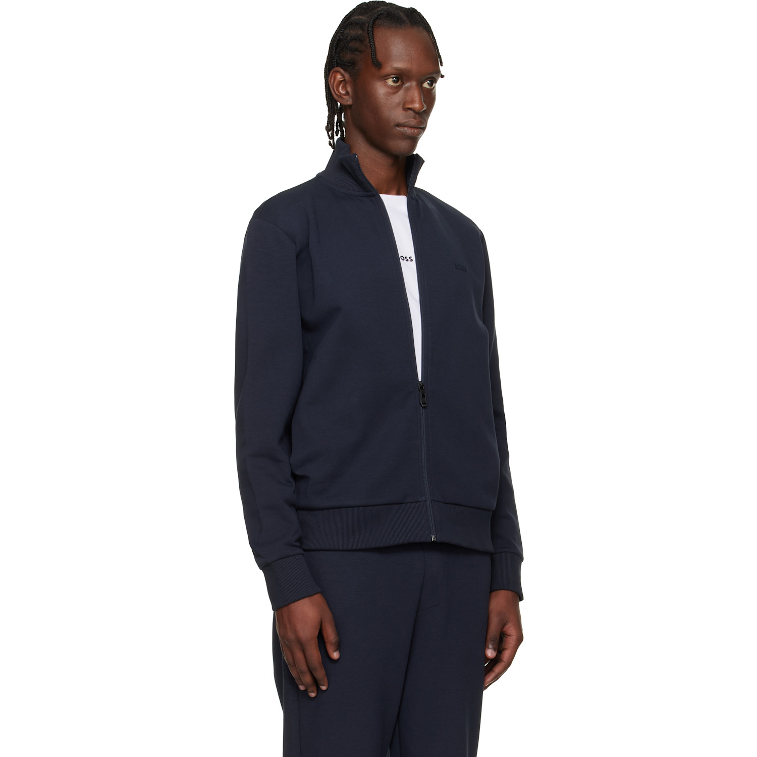  Boss Navy Zip Sweatshirt 