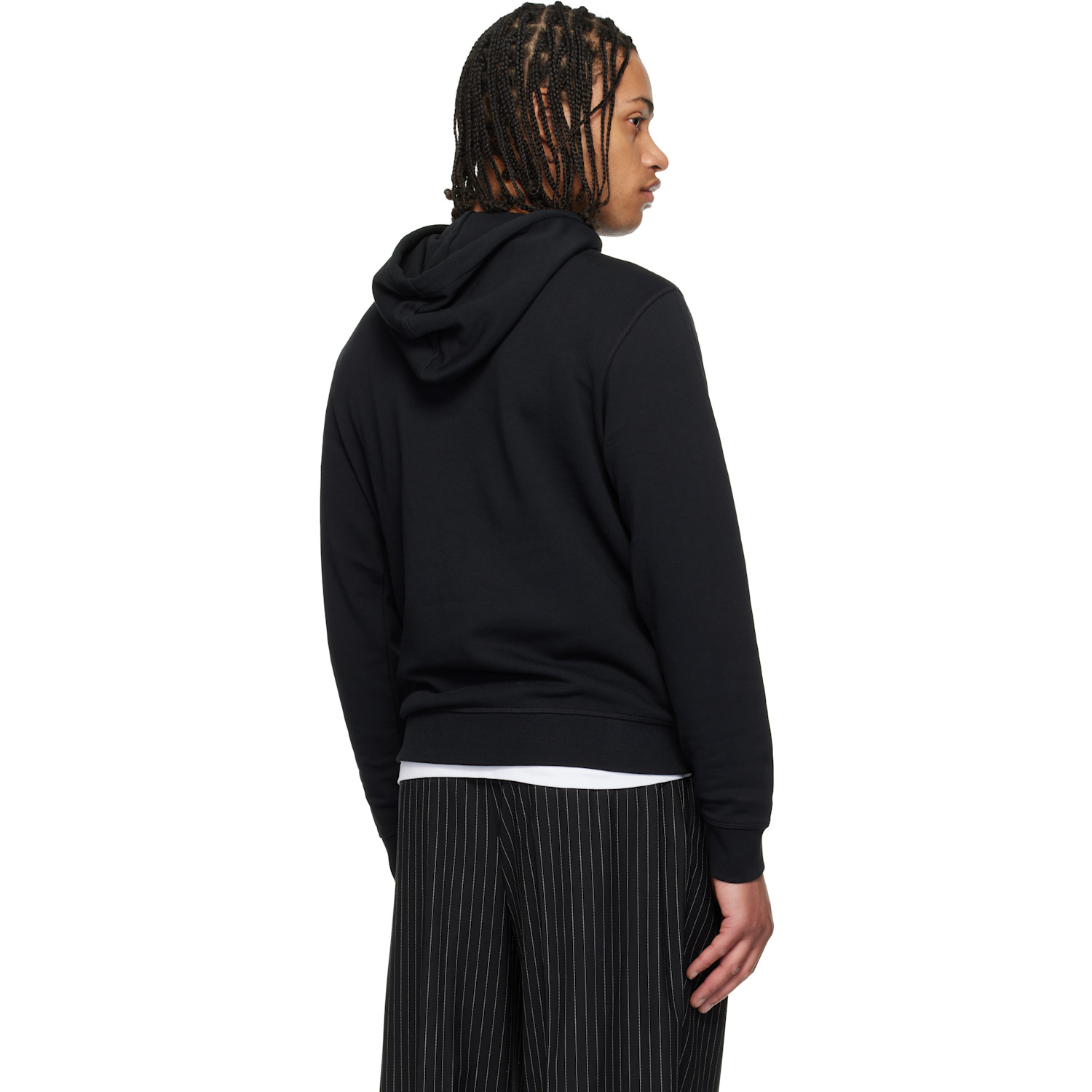  Boss Black Cotton-terry Logo Patch Hoodie 