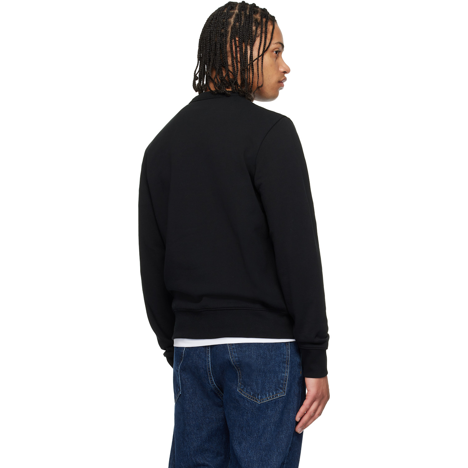  Boss Black Cotton-terry Tonal Logo Sweatshirt 