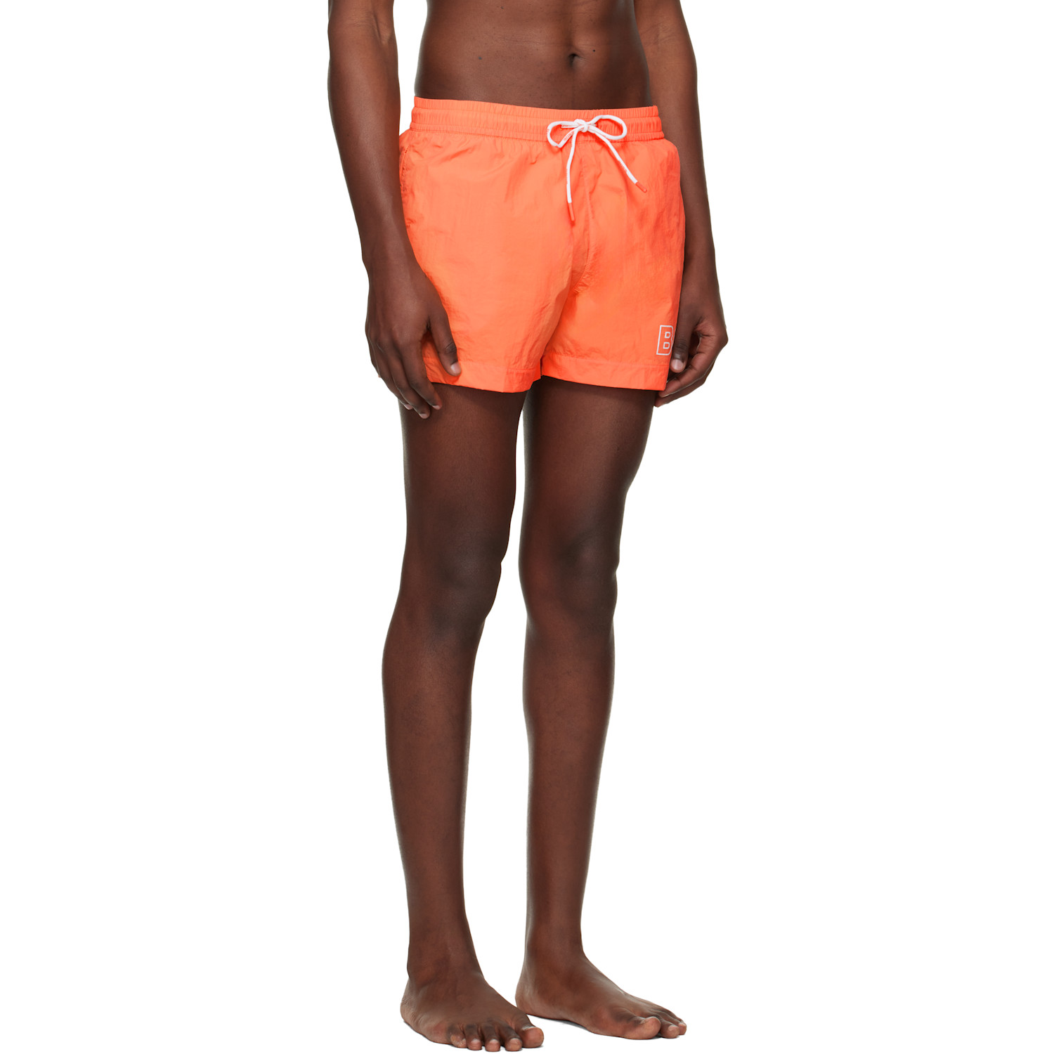  Boss Orange Outline Logo Print Swim Shorts 