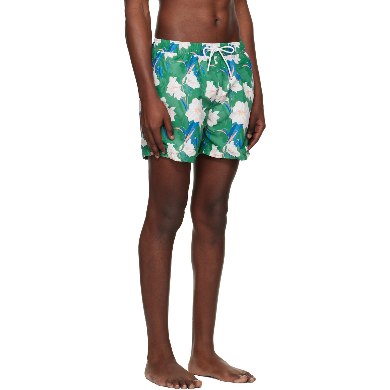  Boss Green Logo-detail Floral Print Swim Shorts 