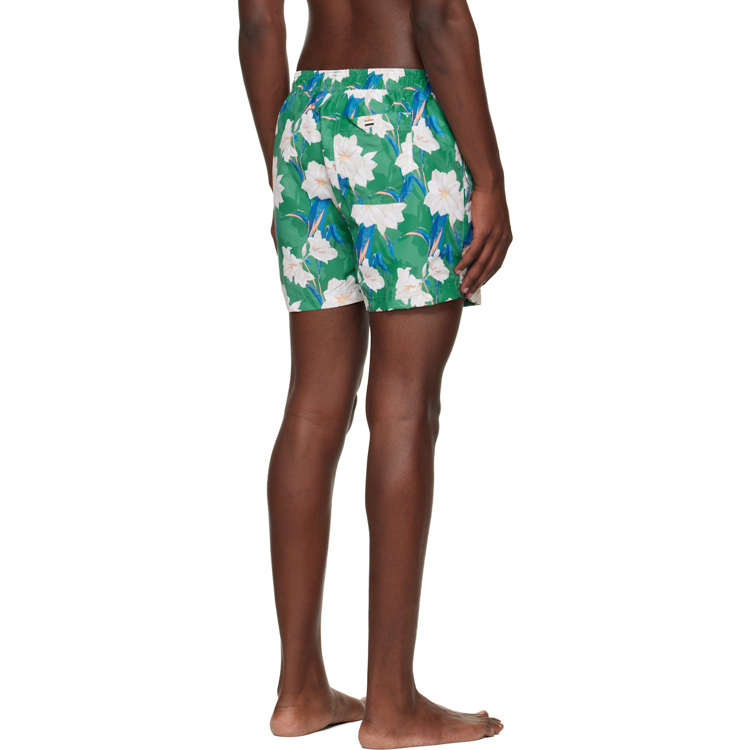  Boss Green Logo-detail Floral Print Swim Shorts 