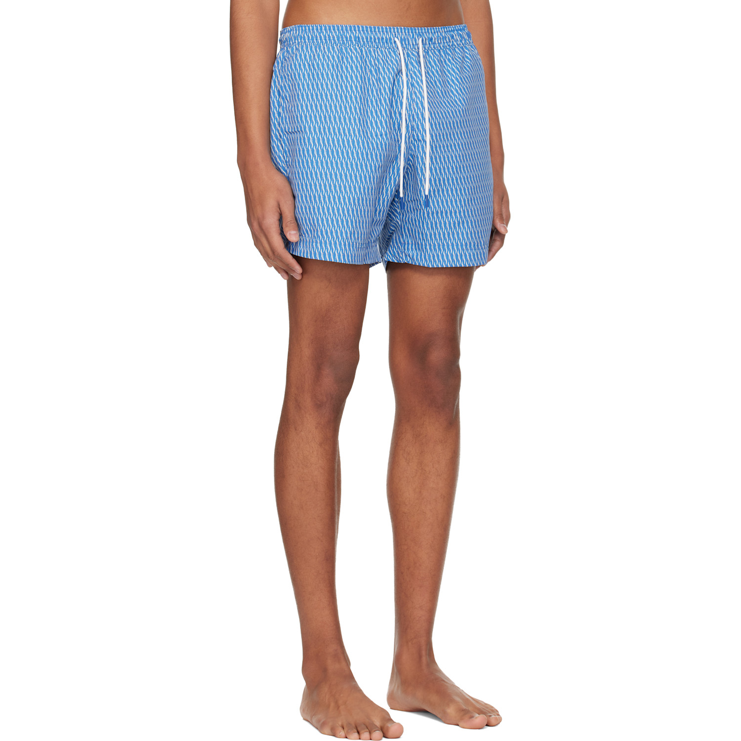  Boss Blue Micro-print Swim Shorts 