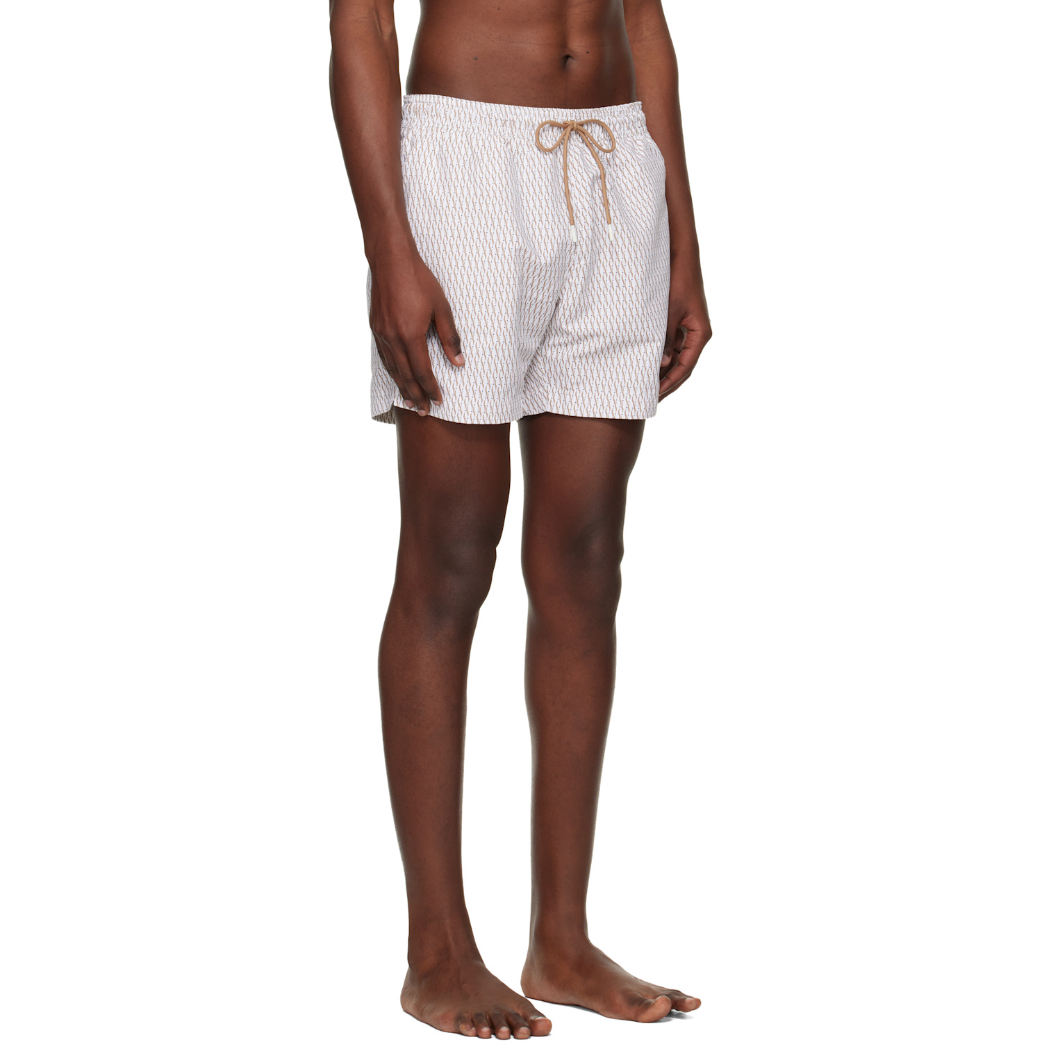  Boss Off-white Micro-print Swim Shorts 