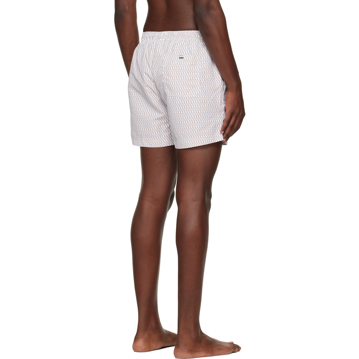  Boss Off-white Micro-print Swim Shorts 