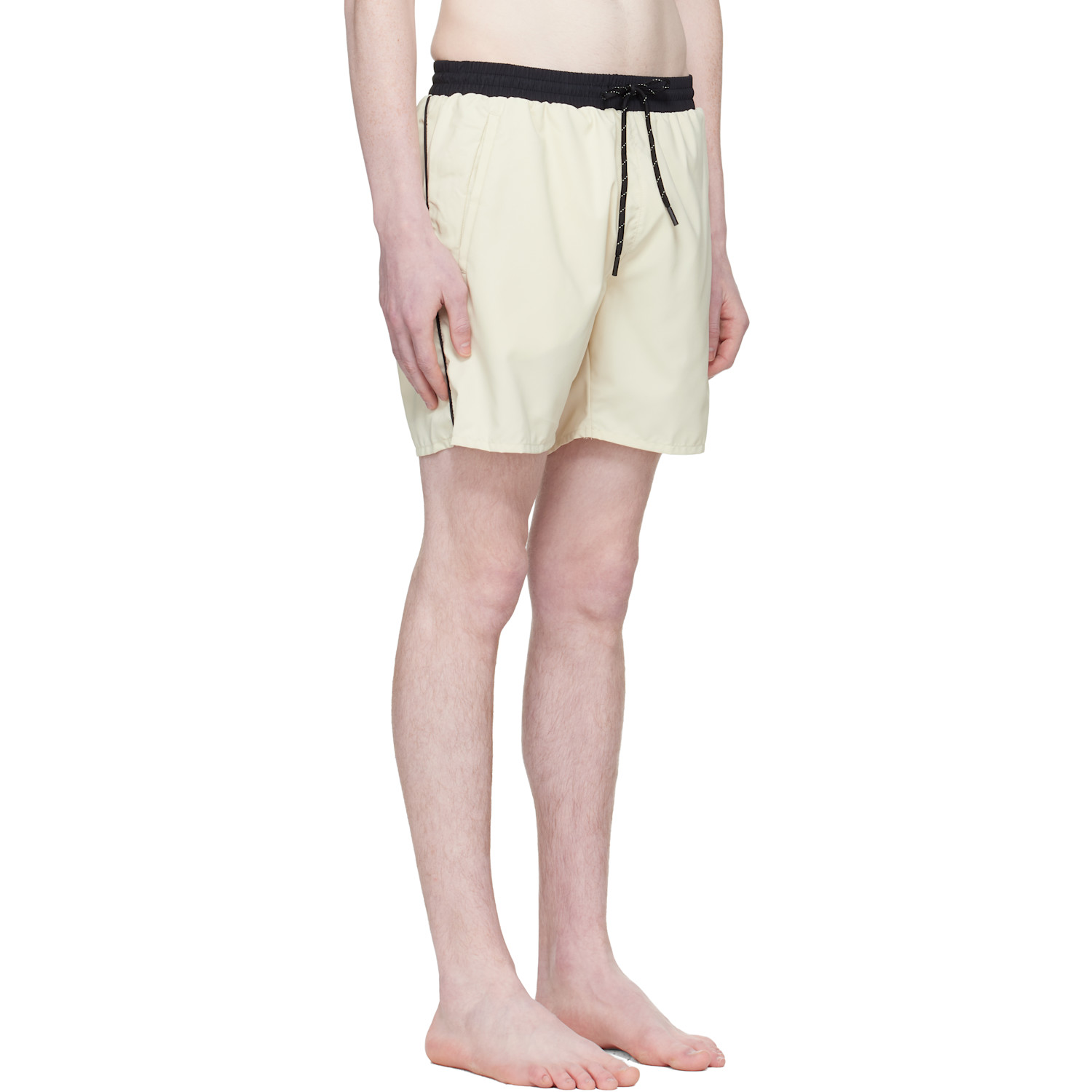  Boss Off-white Contrast Band Logo Swim Shorts 