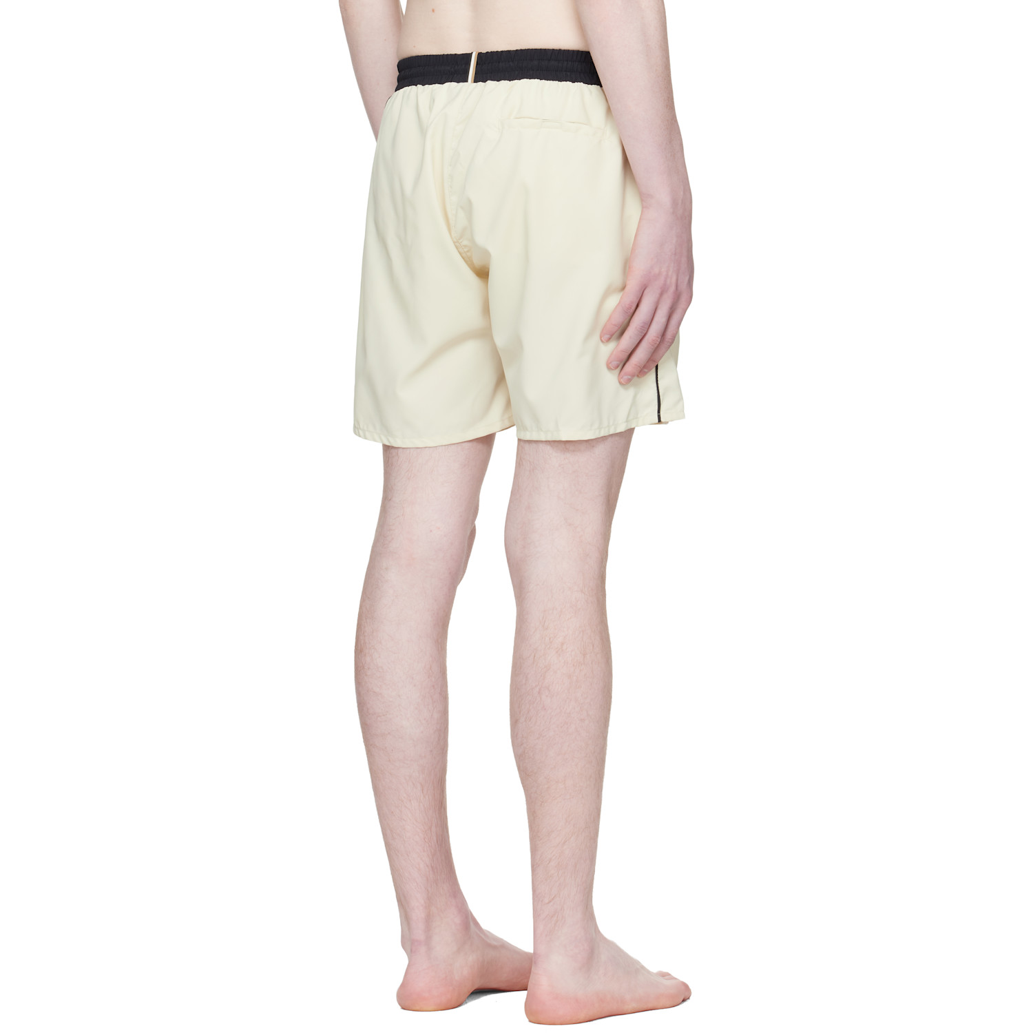  Boss Off-white Contrast Band Logo Swim Shorts 