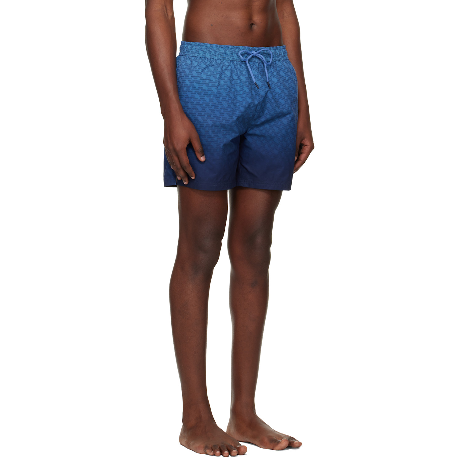  Boss Blue Logo-badge Swim Shorts 