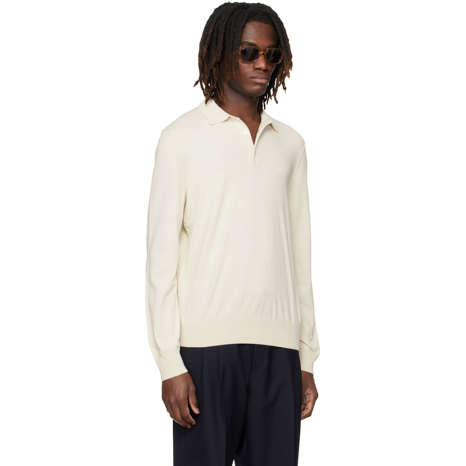  Boss Off-white Cotton Jersey Polo 