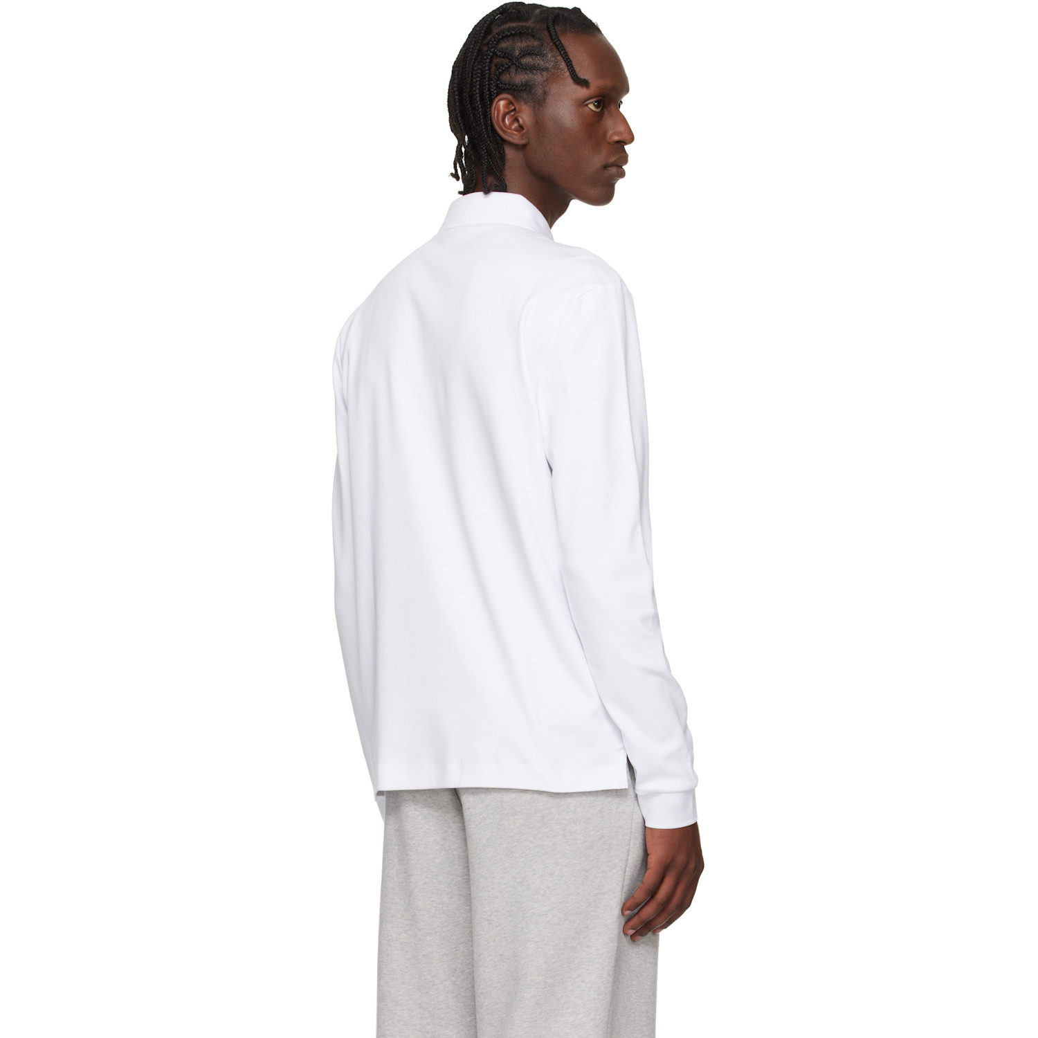  Boss White Regular Fit Interlock-cotton Polo 