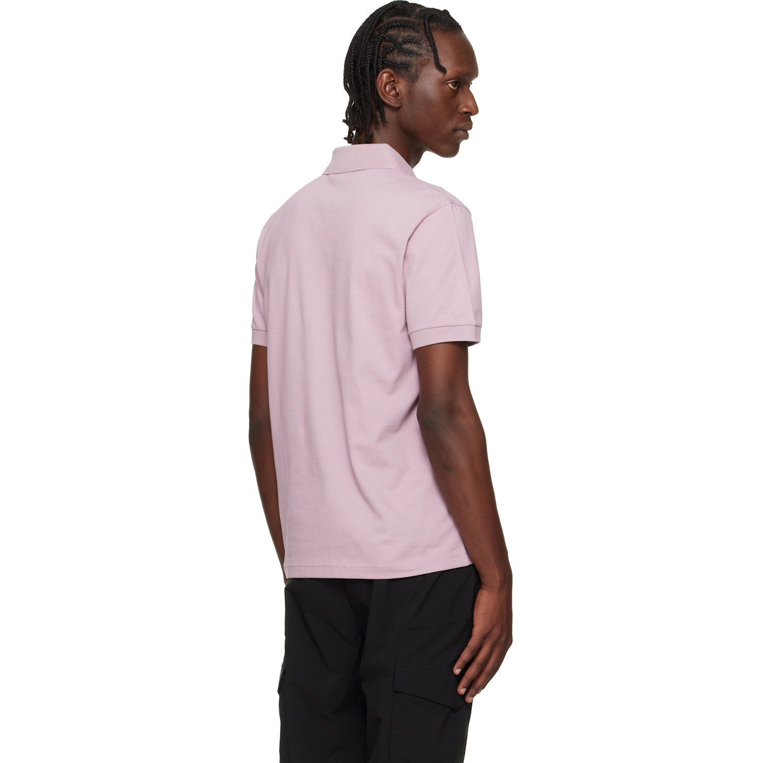  Boss Purple Logo Patch Stretch-cotton Slim-fit Polo 