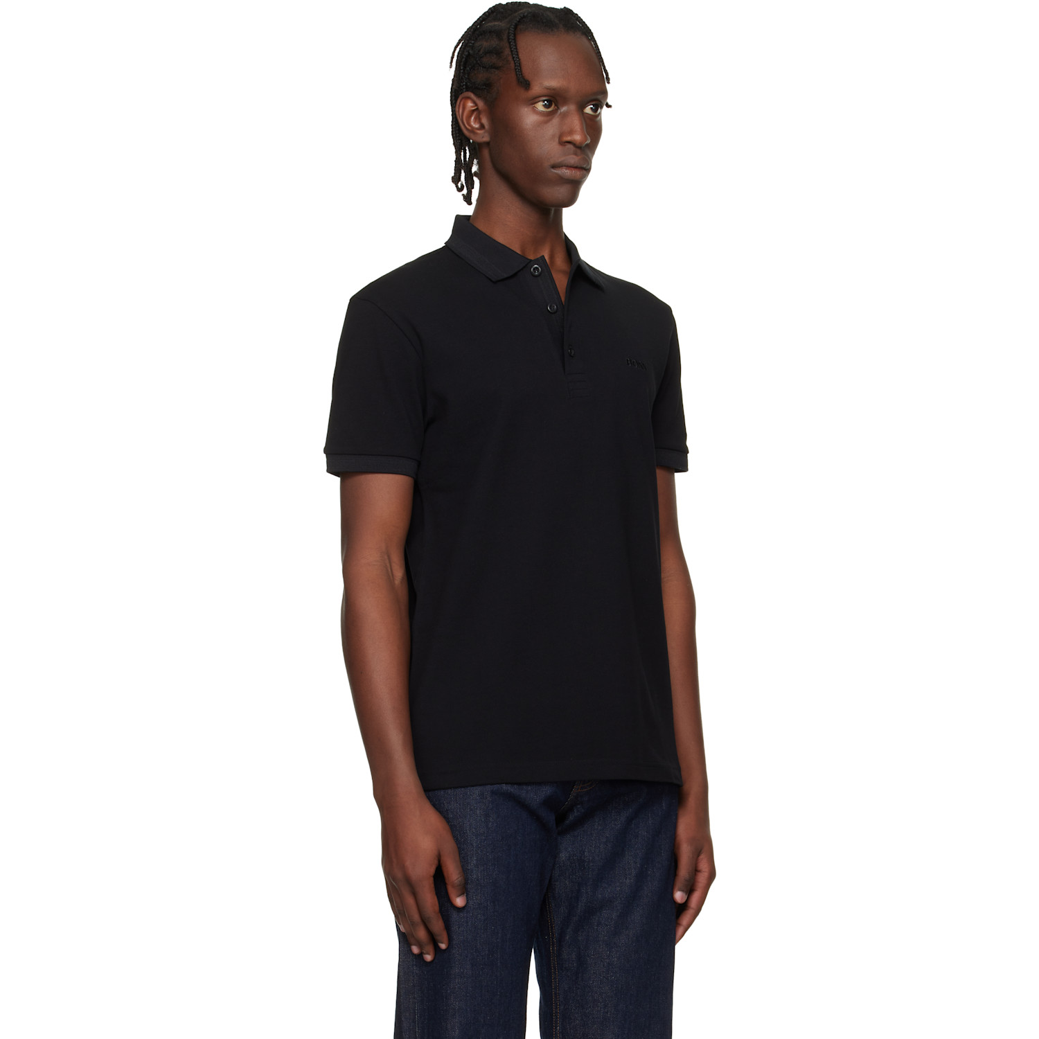  Boss Black Cotton Piqué Paddy Polo 