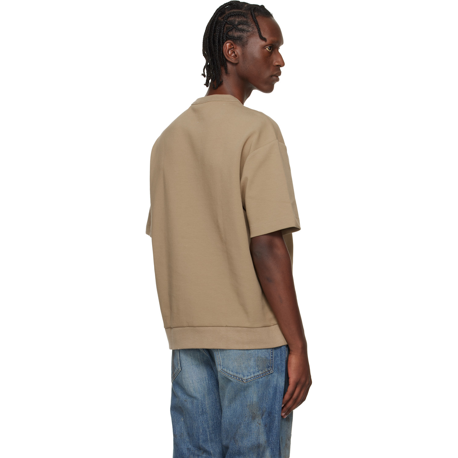  Boss Beige Peached Cotton Blend T-shirt 