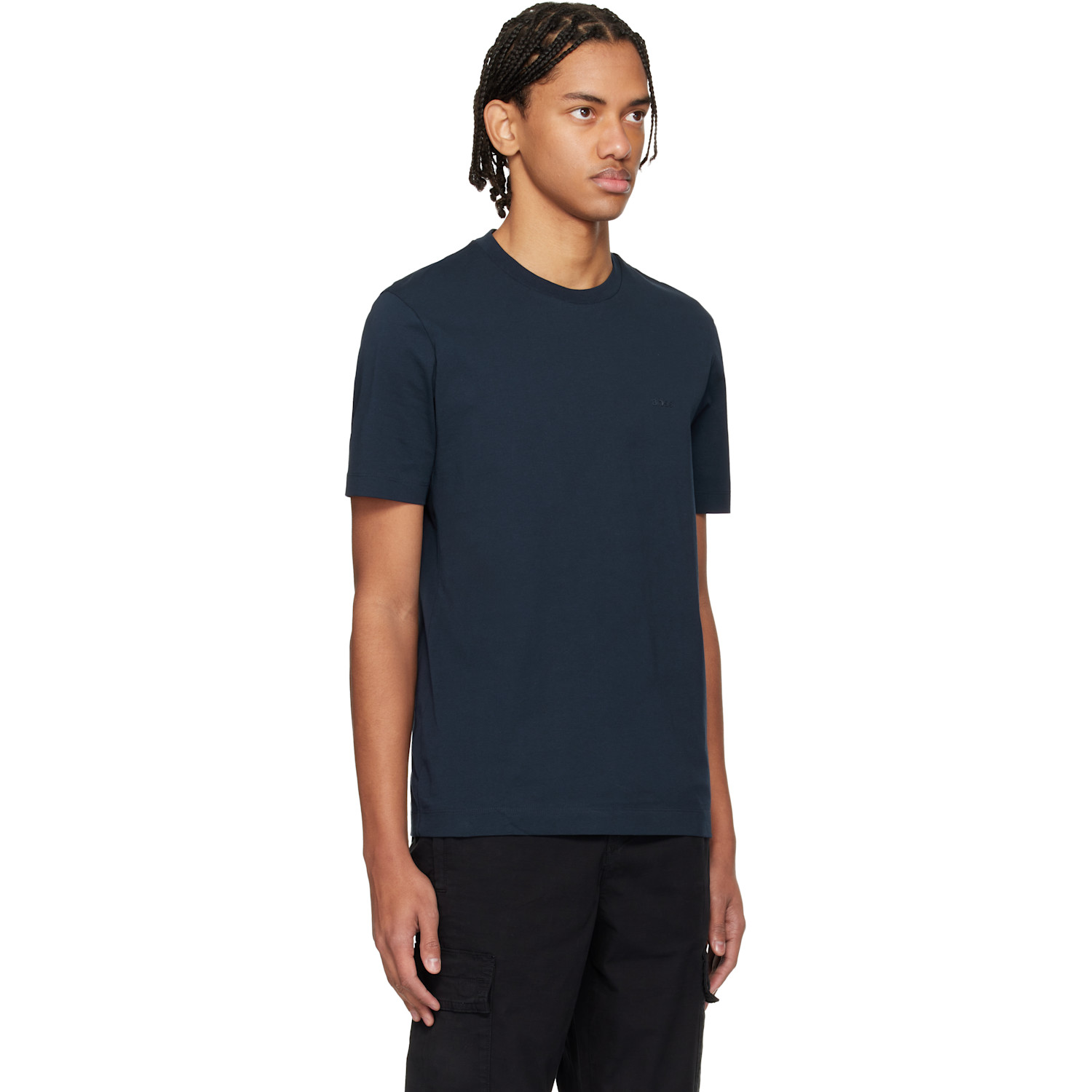  Boss Navy Logo Cotton Jersey T-shirt 