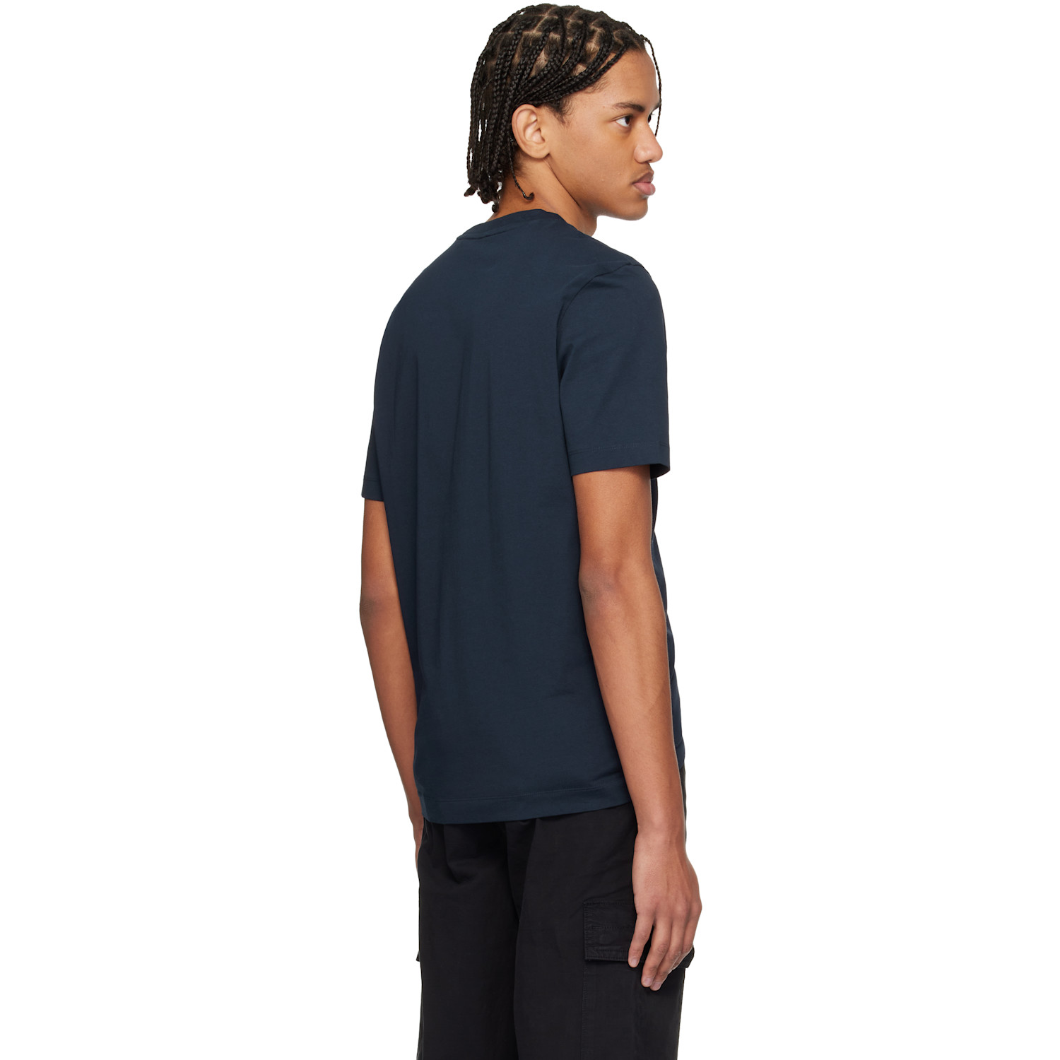  Boss Navy Logo Cotton Jersey T-shirt 