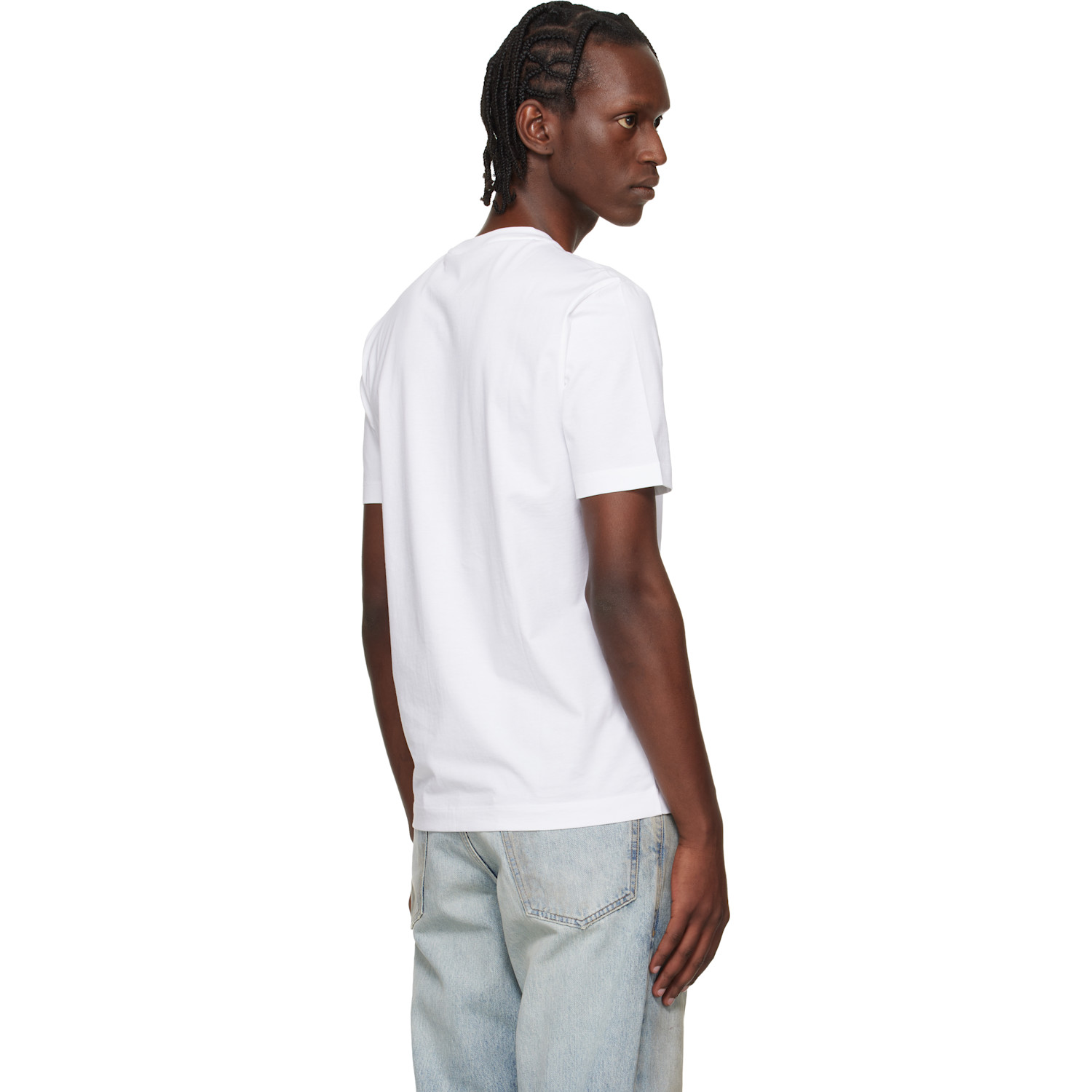  Boss White Logo Detail Cotton-jersey T-shirt 