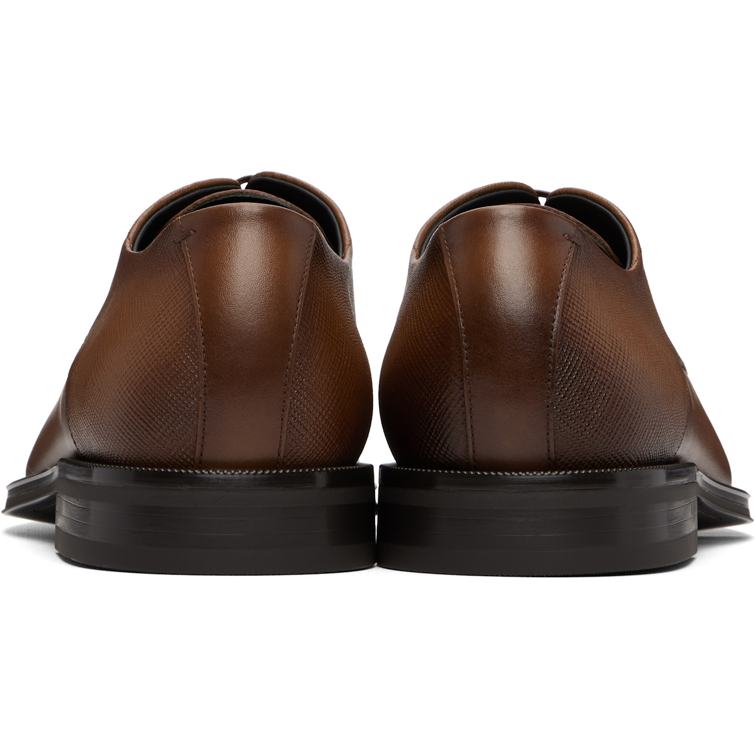  Boss Brown Textured & Smooth Leather Derbys 